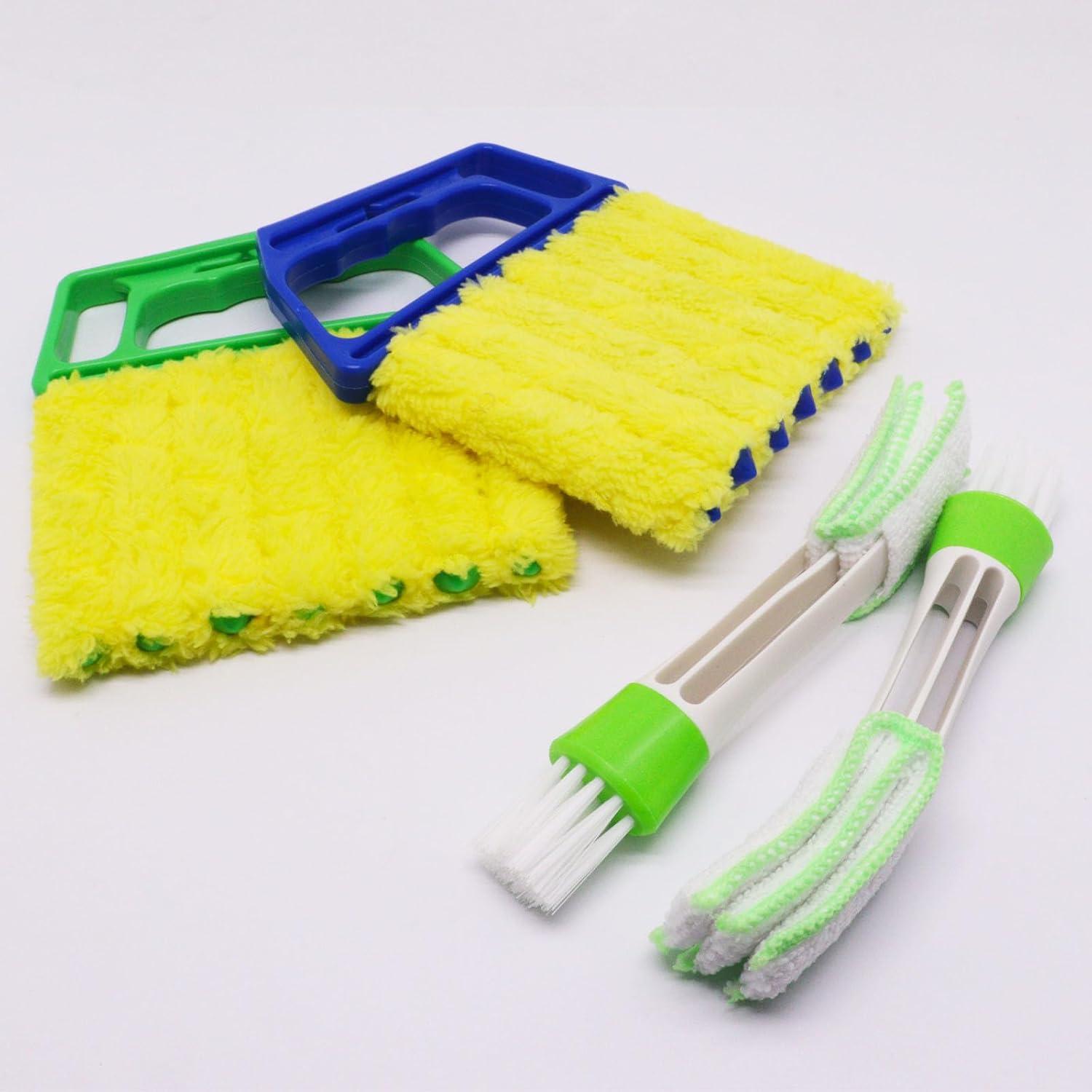 Limpiador de Persianas BUXIMN 4 Piezas 7 Dedos Azul Verde