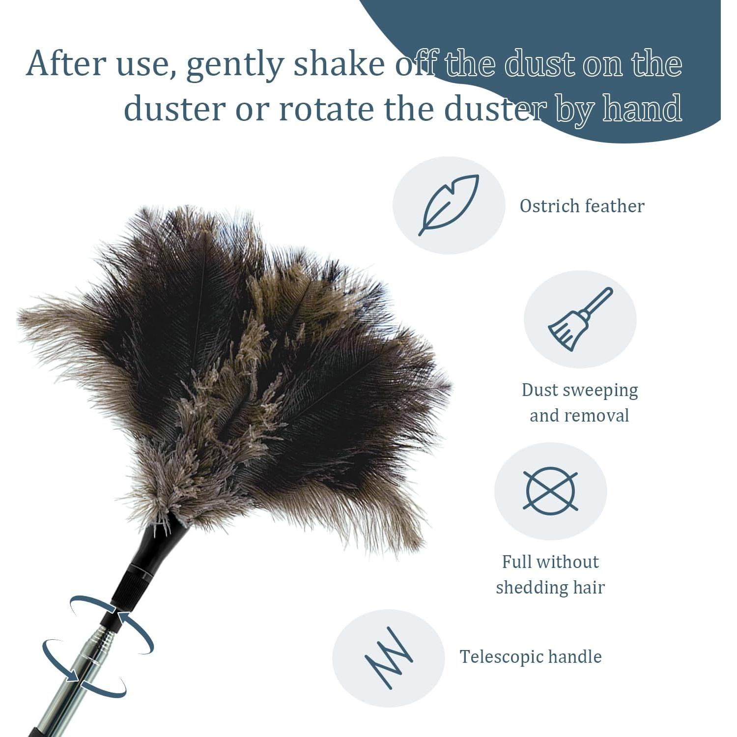 Plumero Extensible Holyenten de Plumas de Avestruz 119 cm