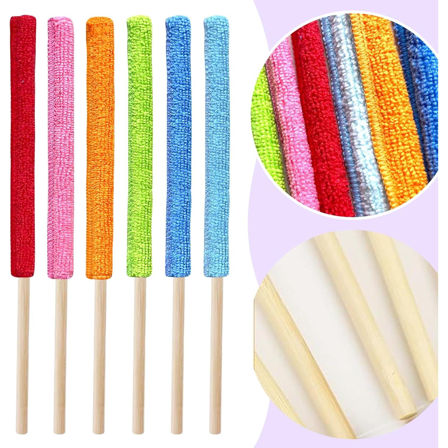 12 Pcs Duster Microfibra Bilkeru para Limpieza de Ranuras