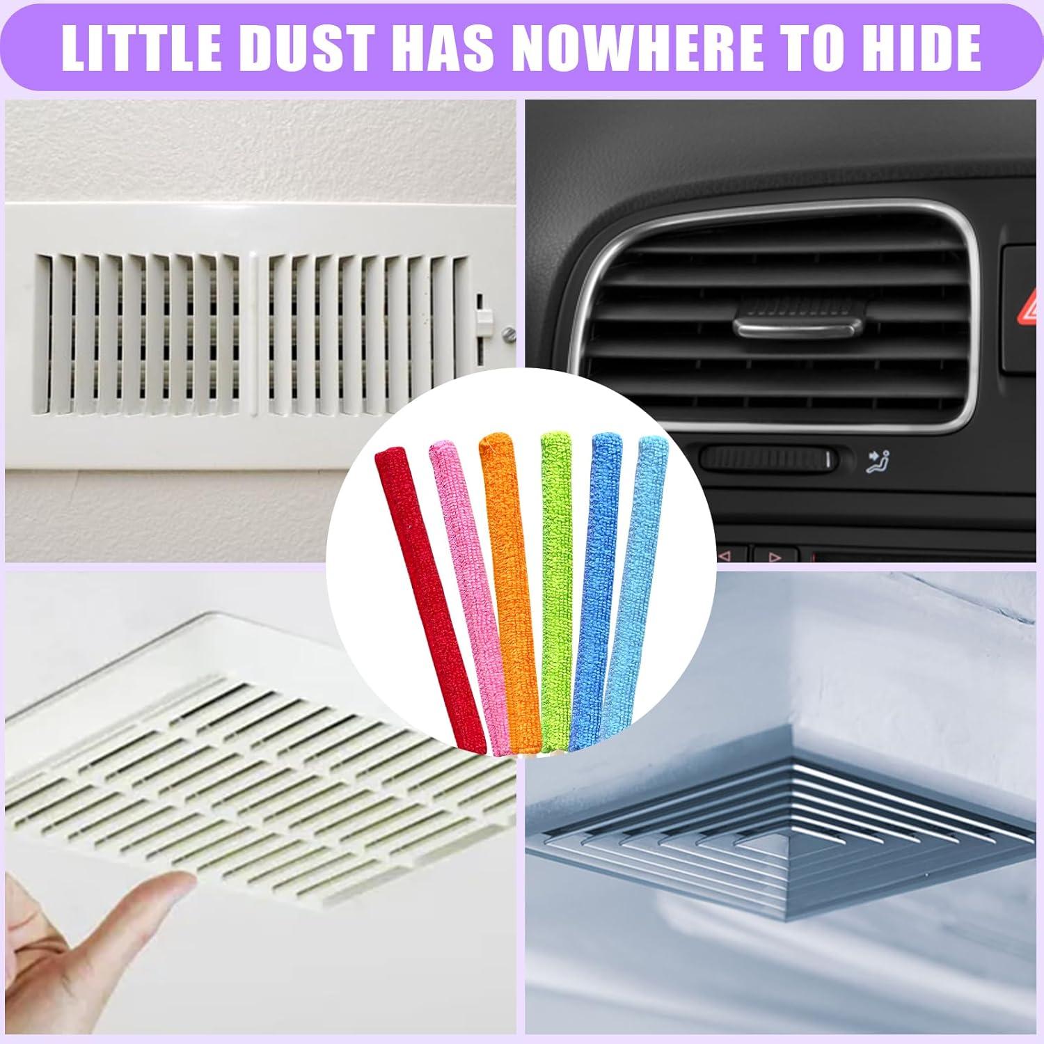 12 Pcs Duster Microfibra Bilkeru para Limpieza de Ranuras