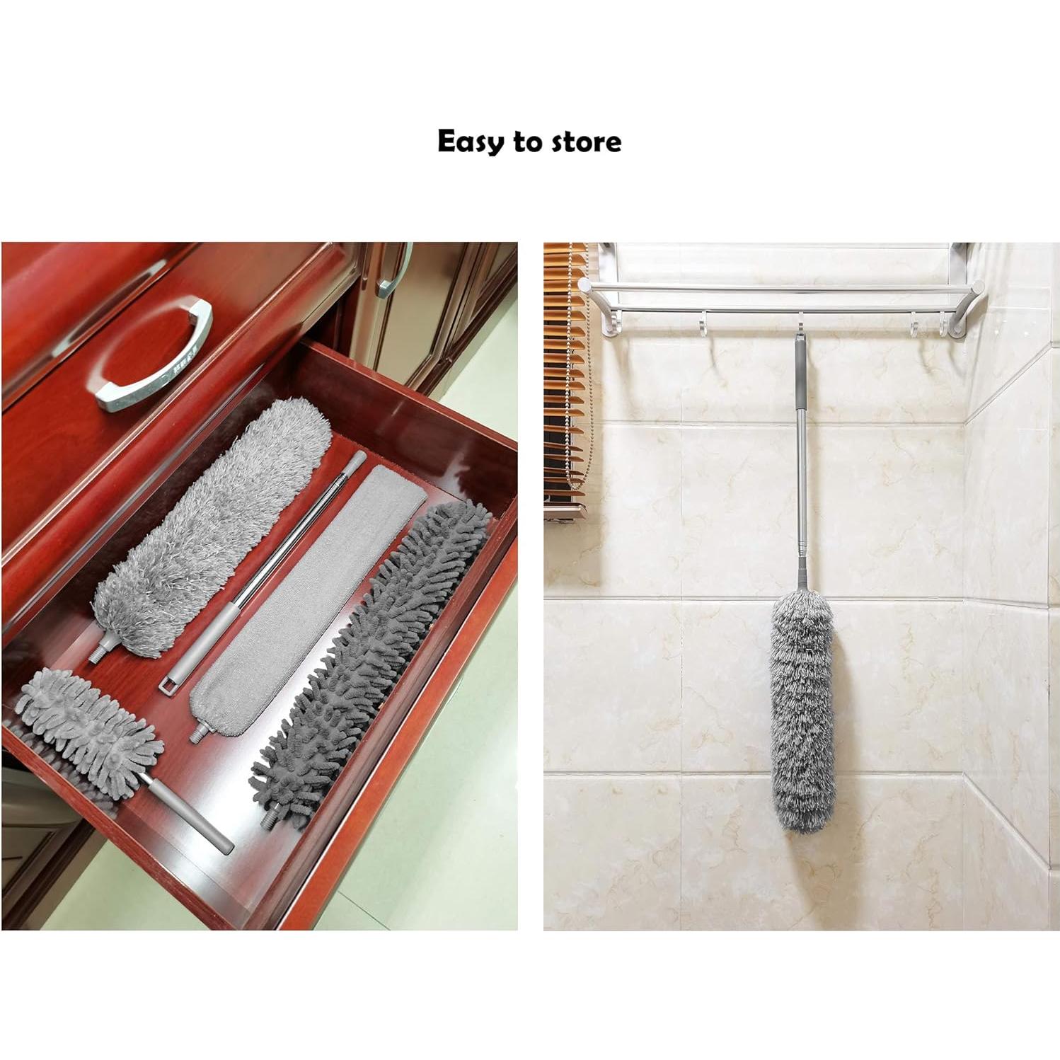 Kit de Plumero de Microfibra 5-en-1 BrilliantRay, Extensible 76-254 cm