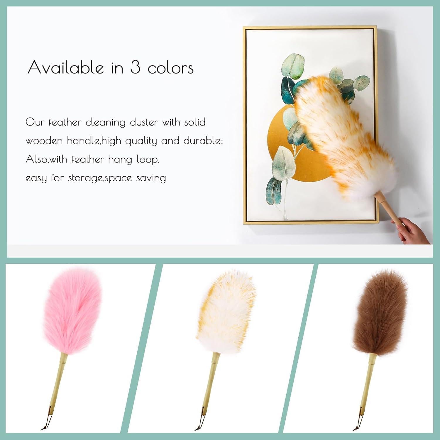 Duster de lana de cordero iHUFeather 35.56 cm Amarillo y Blanco