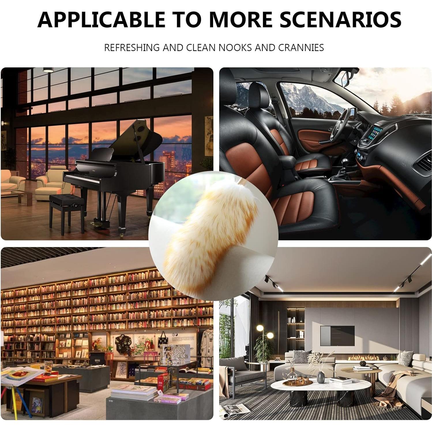 Duster de lana de cordero iHUFeather 35.56 cm Amarillo y Blanco