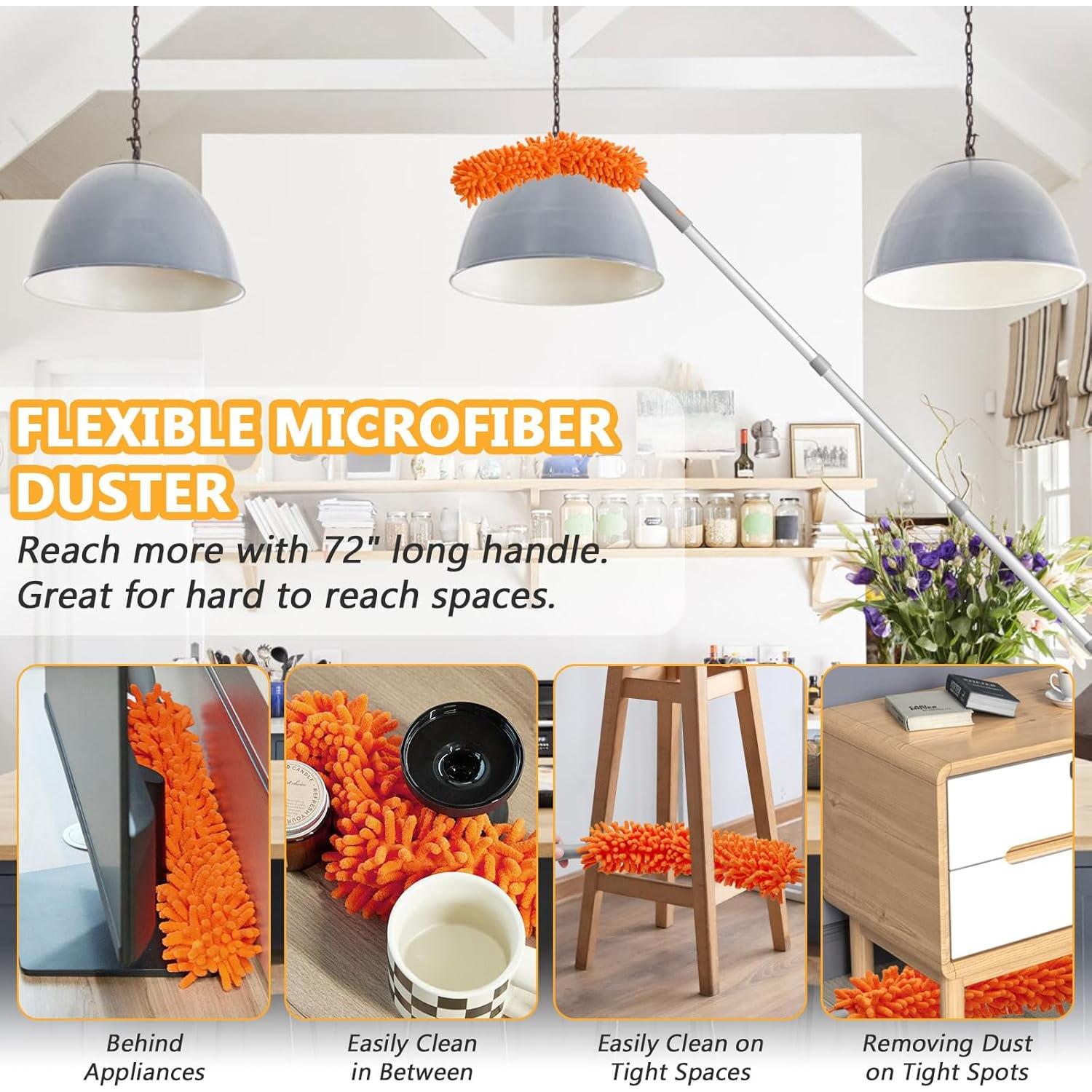 Limpiador de Ventiladores de Techo Farafox, Varilla Extensible 1.83m