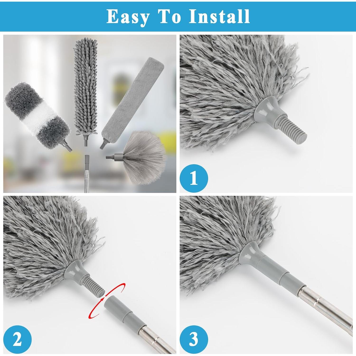 Kit de Limpieza 27pcs HLWDFLZ con Mop y Plumero Telescópico