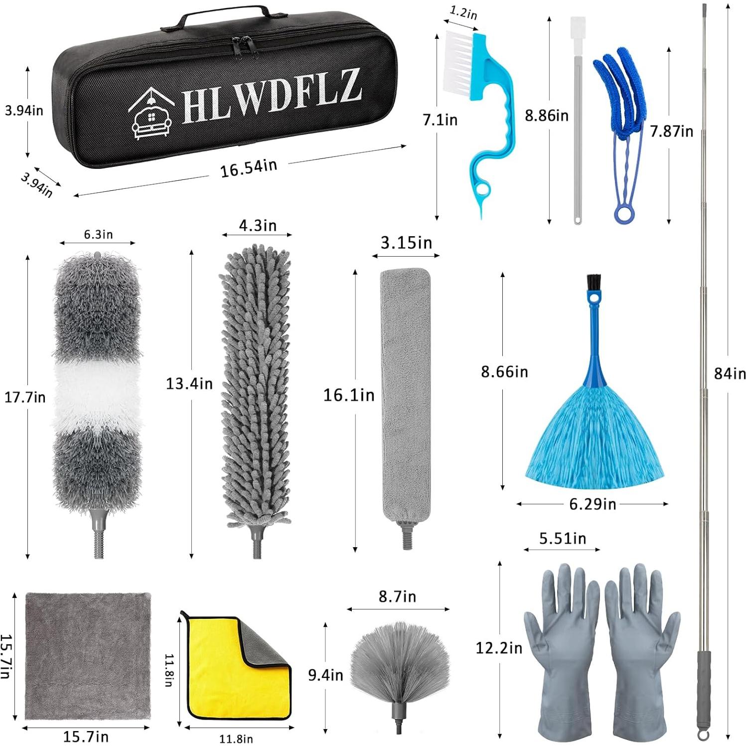 Kit de Limpieza 27pcs HLWDFLZ con Mop y Plumero Telescópico