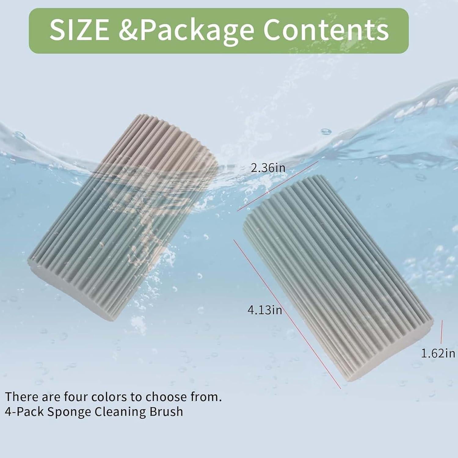 Esponjas Limpiadoras Húmedas Zpallmeo 4 Pack Ecológicas