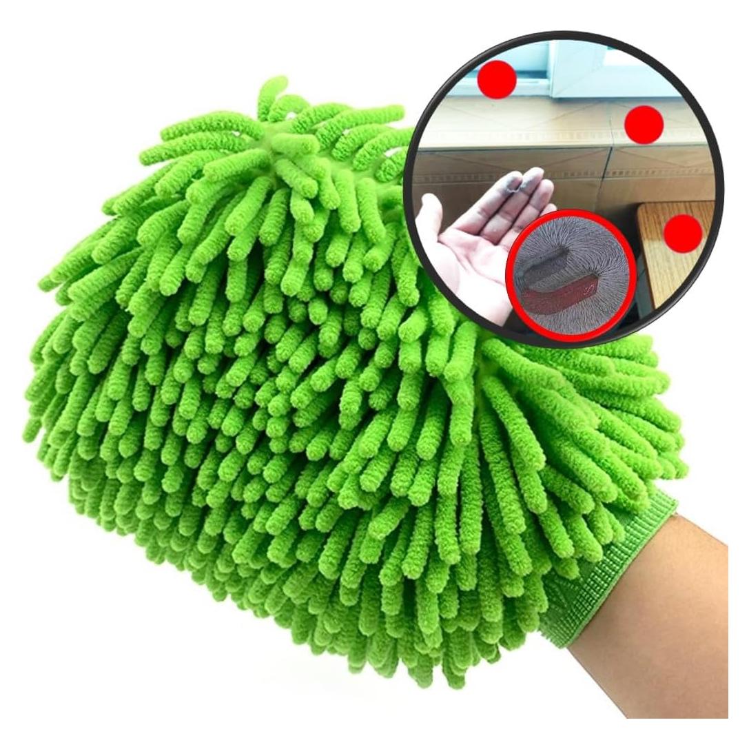 Mitón de Microfibra QUALIALL Verde 26.67x20.32 cm Reutilizable