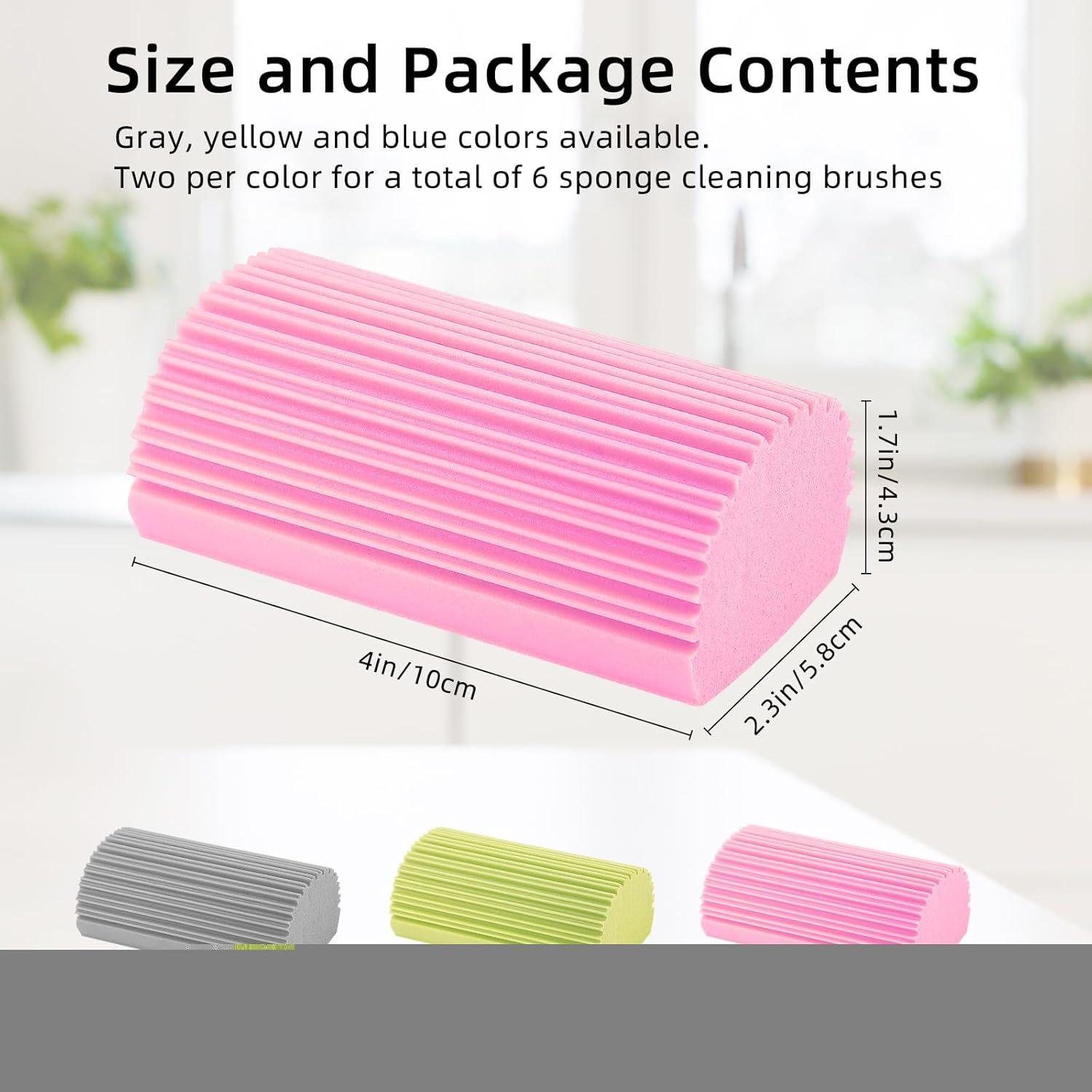 6 Esponjas Limpiadoras Húmedas Motroce - Doble Lado, Multiusos