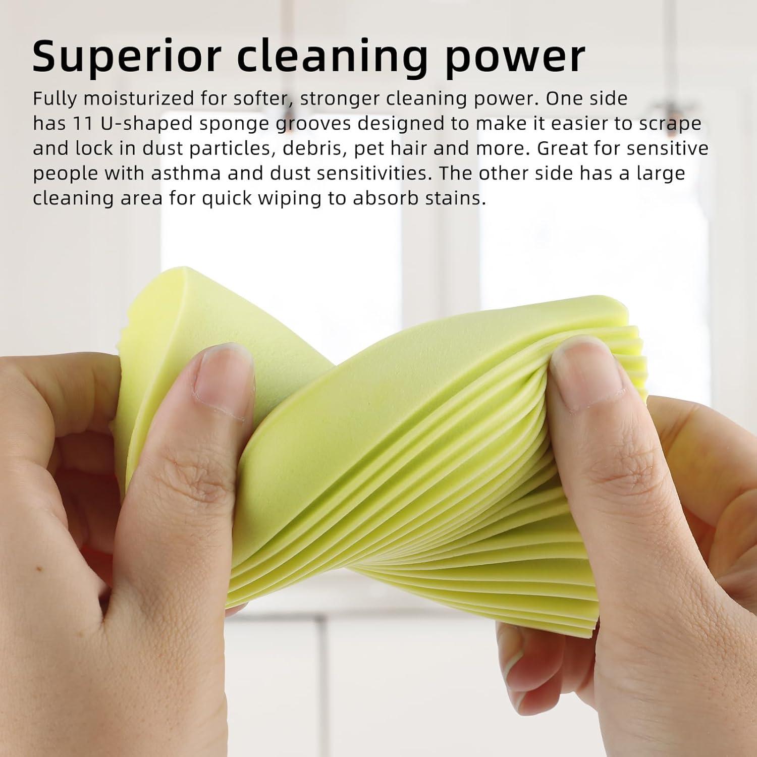 6 Esponjas Limpiadoras Húmedas Motroce - Doble Lado, Multiusos