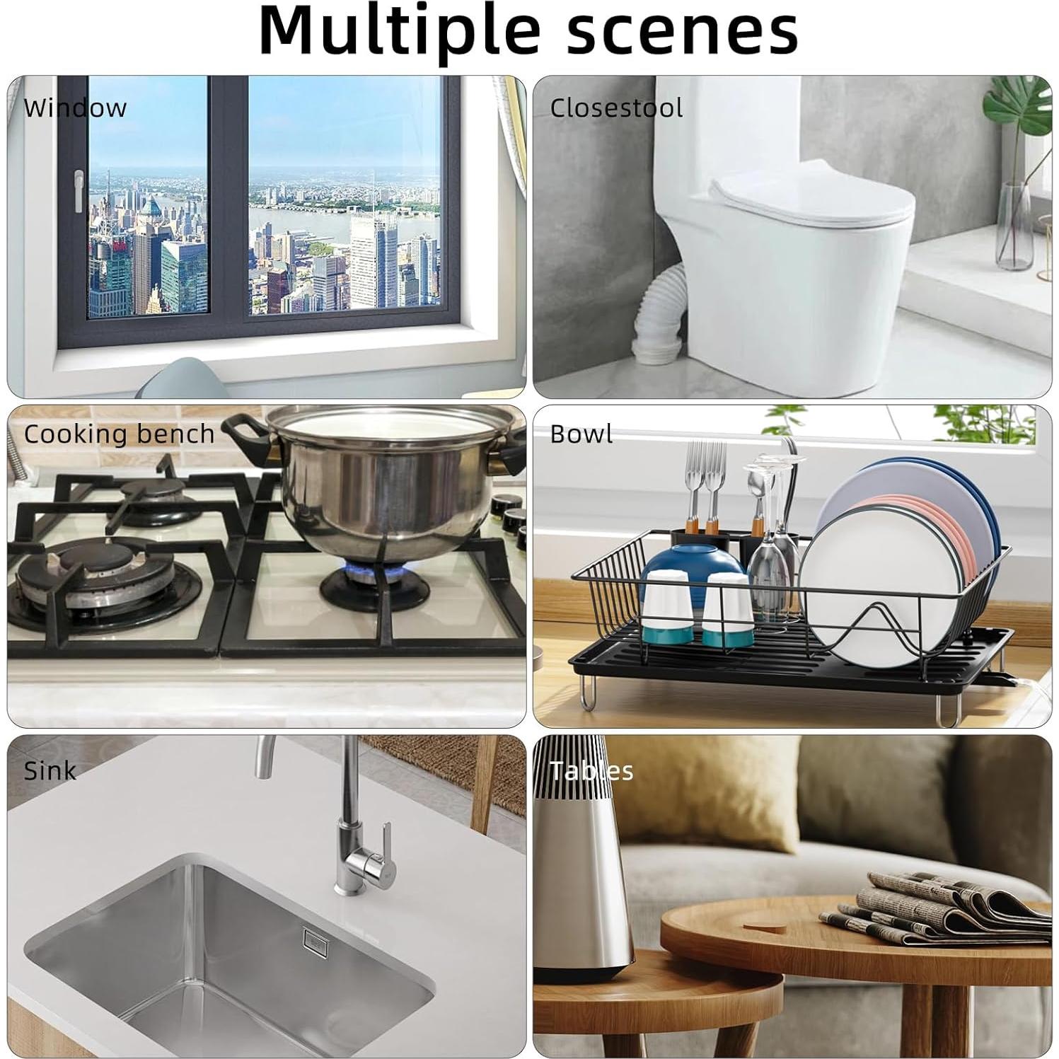 6 Esponjas Limpiadoras Húmedas Motroce - Doble Lado, Multiusos