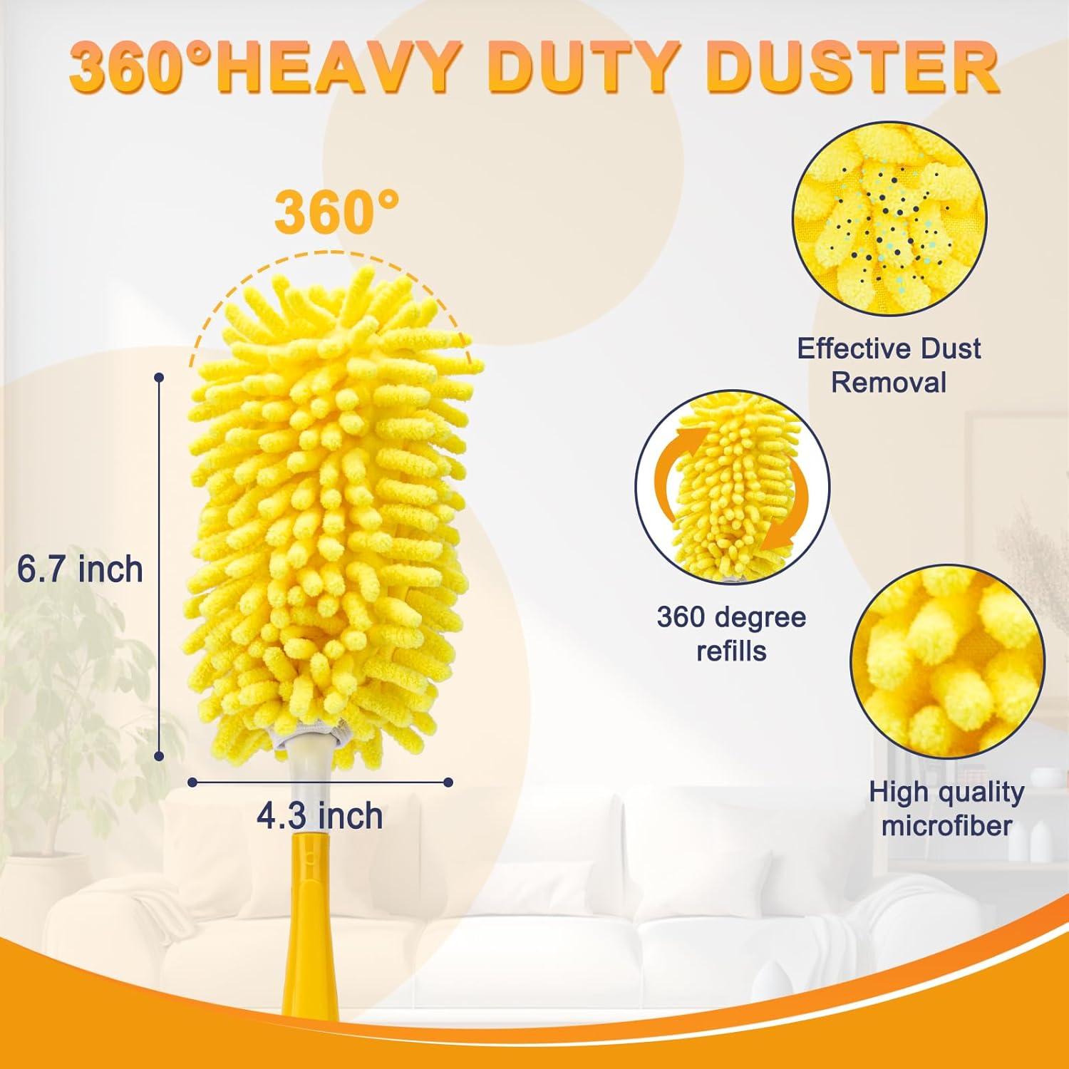 Repuestos de Plumero Reutilizables KeFanta 8 Pcs con Mango