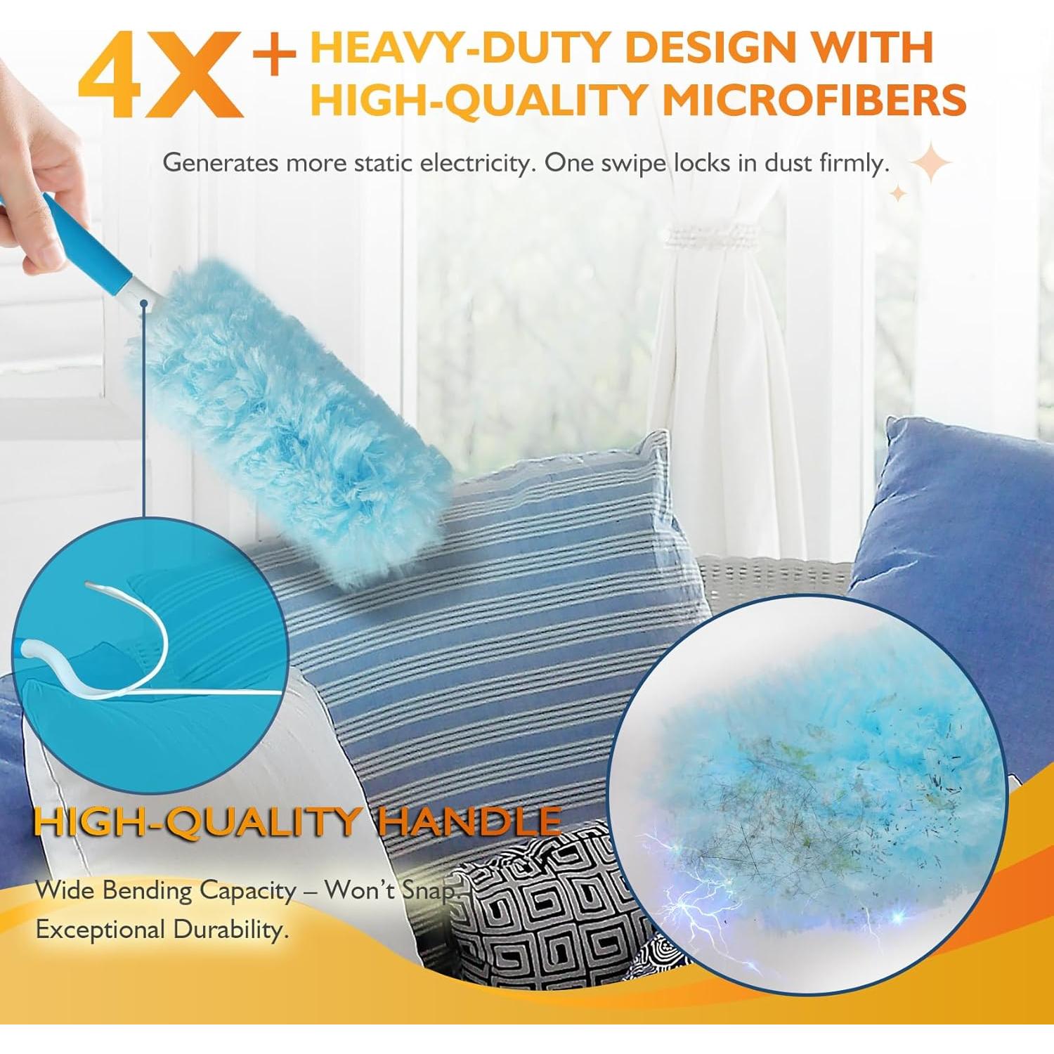 Kit Plumero Estático LufamlyGo 60 Recambios 360° Mango 0.91m