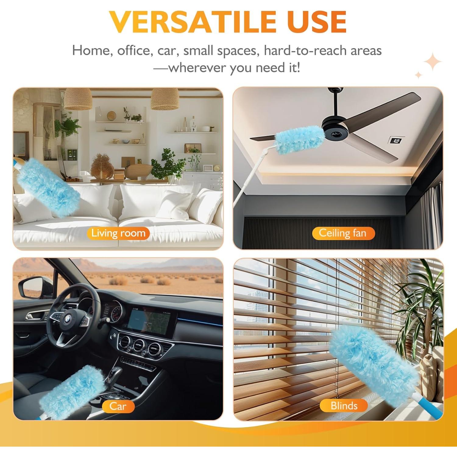 Kit Plumero Estático LufamlyGo 60 Recambios 360° Mango 0.91m