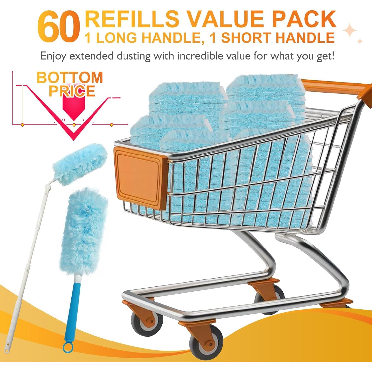 Kit Plumero Estático LufamlyGo 60 Recambios 360° Mango 0.91m