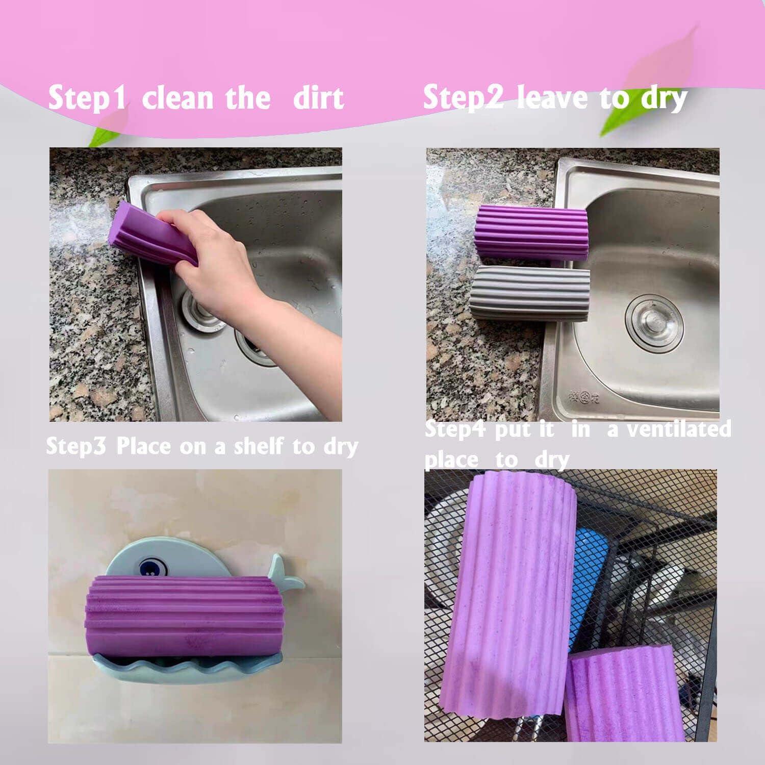 6 Esponjas Limpiadoras Húmedas JMEYIWQ Reutilizables Multicolor