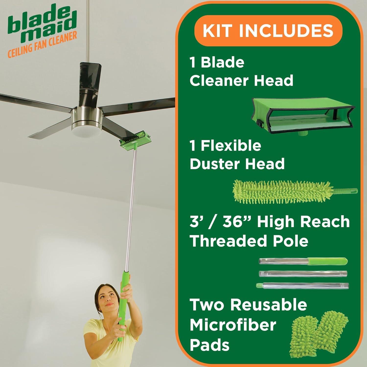 Limpiador de Ventiladores de Techo Blade Maid - Kit con Polo 0.91m