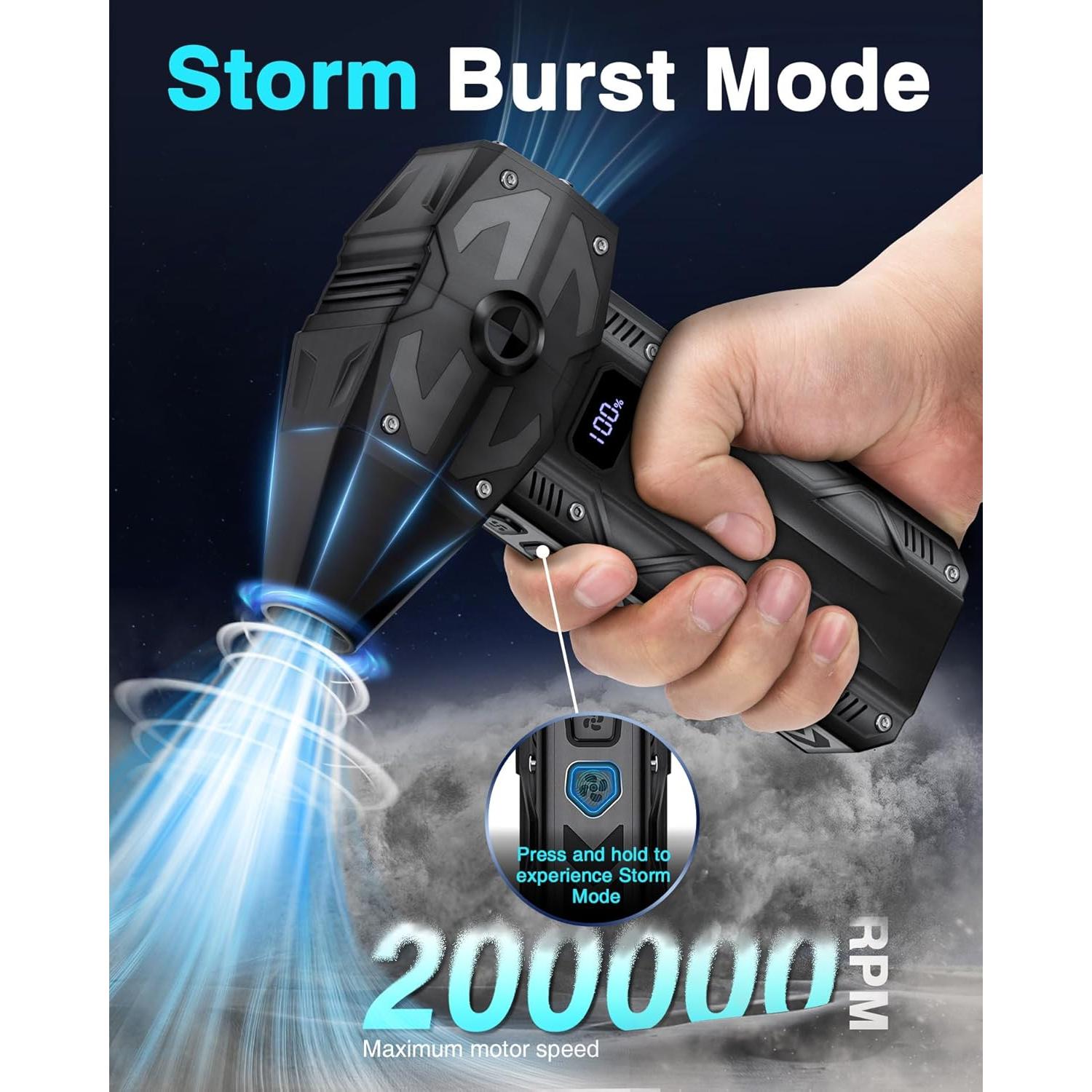 Soplador de Aire Comprimido BAOFAON P026 200000RPM Negro