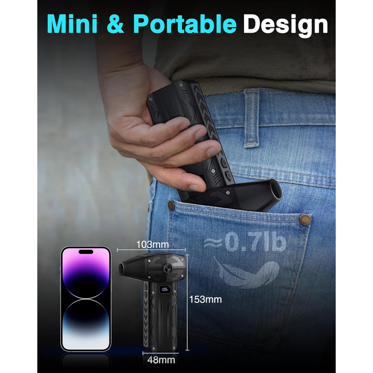 Soplador de Aire Comprimido BAOFAON P026 200000RPM Negro