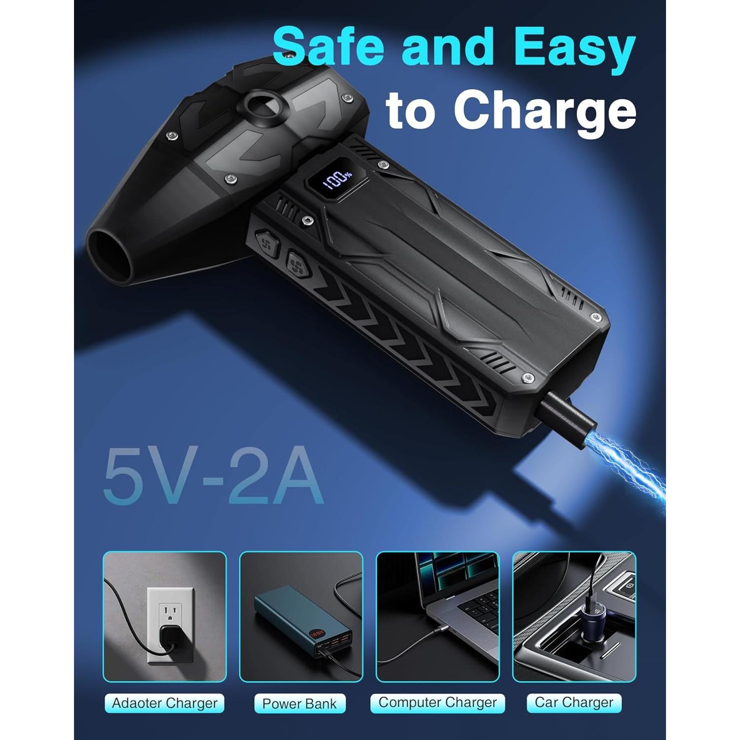 Soplador de Aire Comprimido BAOFAON P026 200000RPM Negro