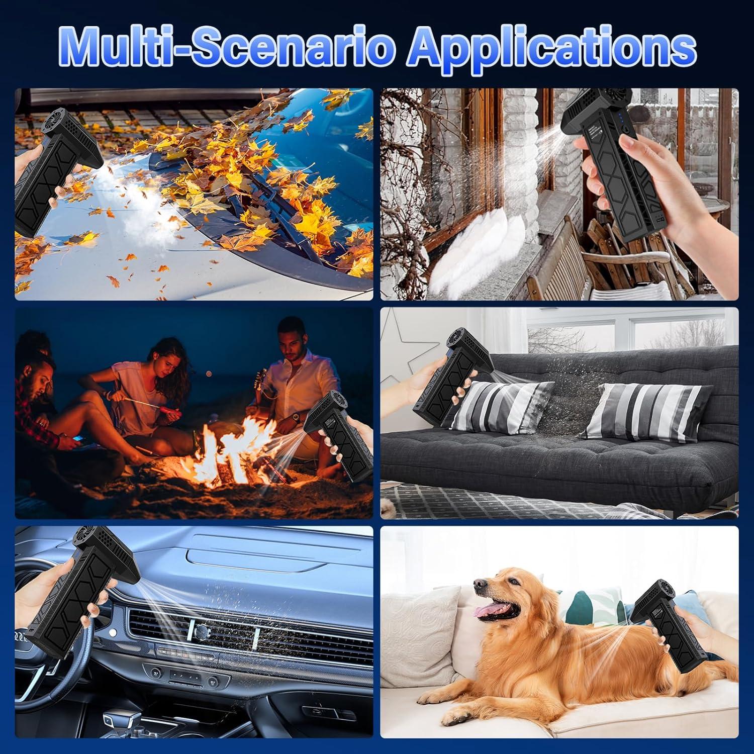 Soplador de Aire Eléctrico XJUGEZ 180000RPM 4 Velocidades Negro