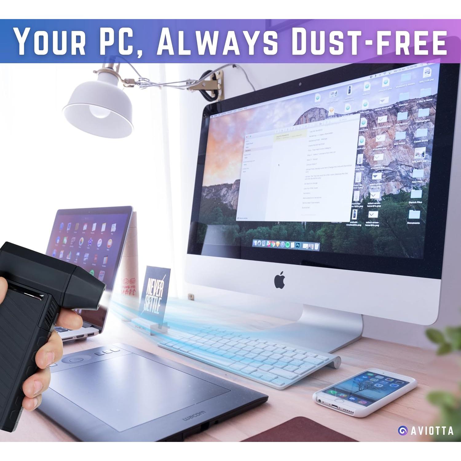 Soplador de Aire Comprimido Eléctrico Aviotta W99 300W