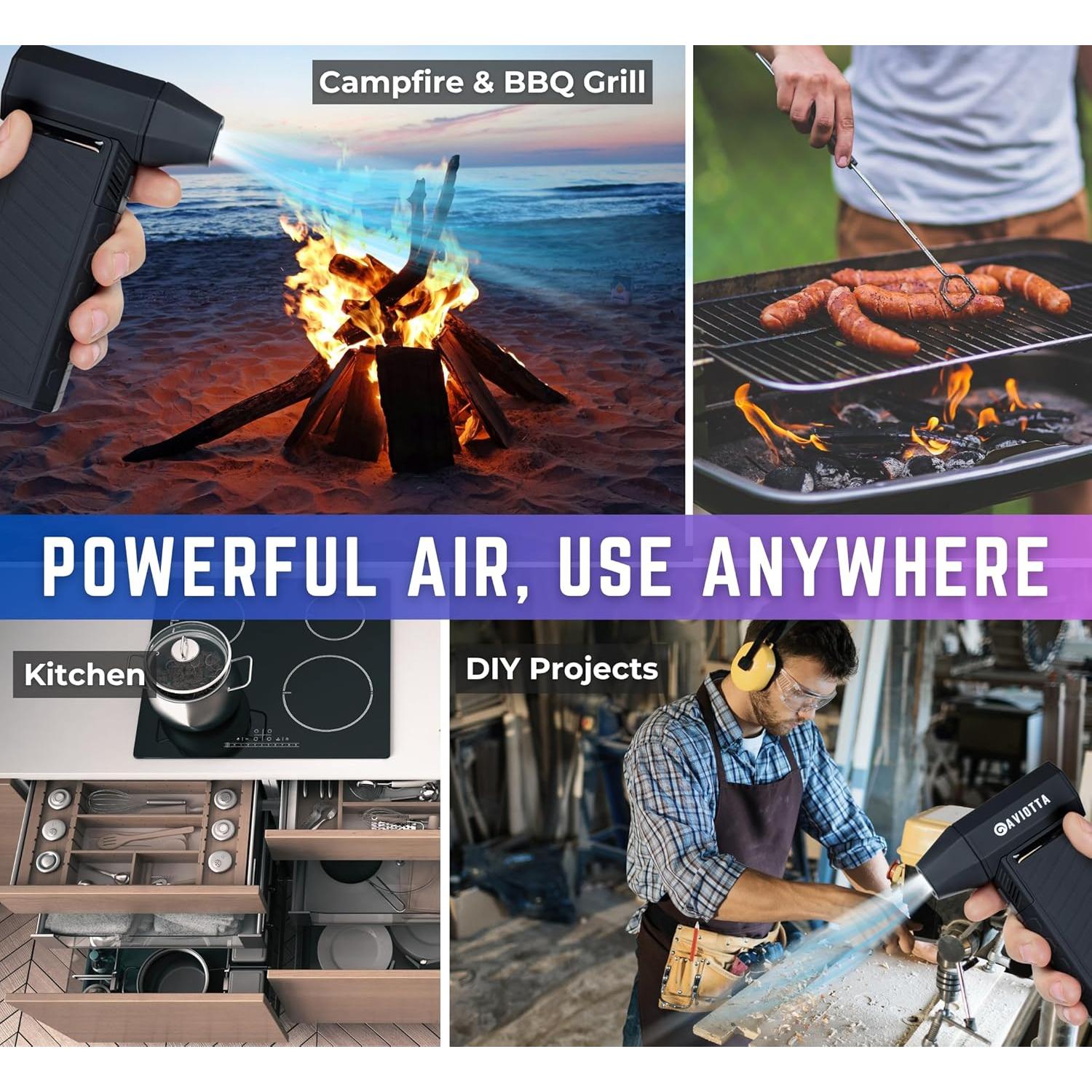 Soplador de Aire Comprimido Eléctrico Aviotta W99 300W