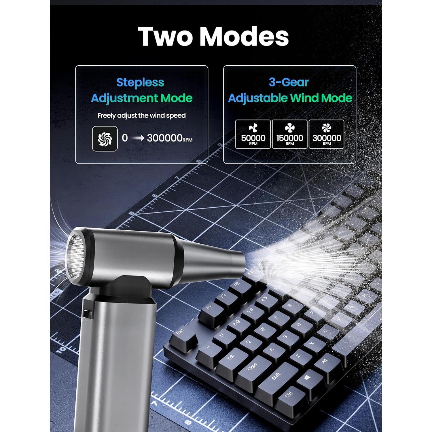 Soplador de Aire Comprimido TechSpanner W17 300000 RPM 3 Velocidades