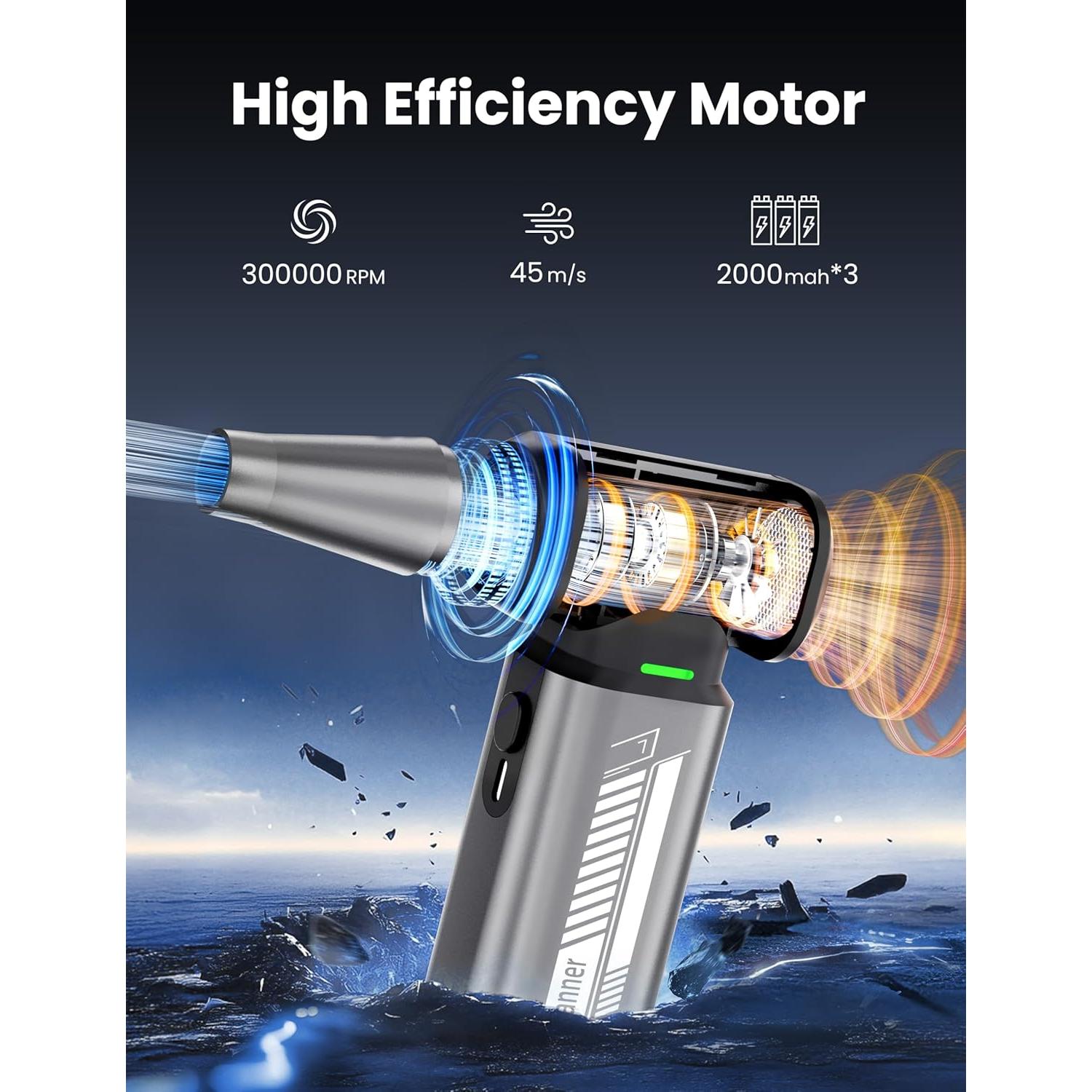 Soplador de Aire Comprimido TechSpanner W17 300000 RPM 3 Velocidades