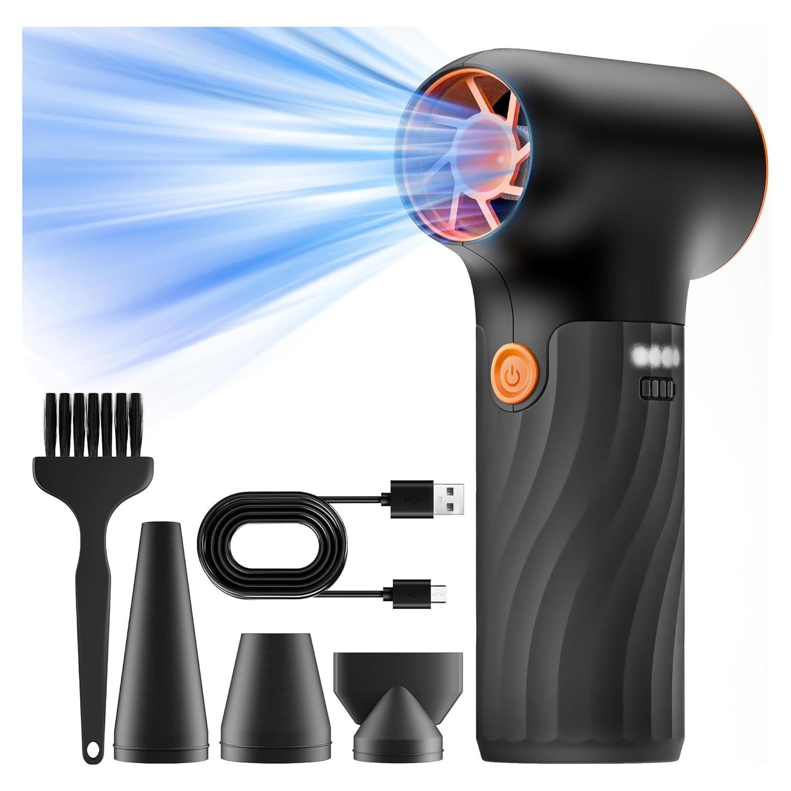 Soplador de Aire Eléctrico AUDEETO Turbo 280000RPM Negro