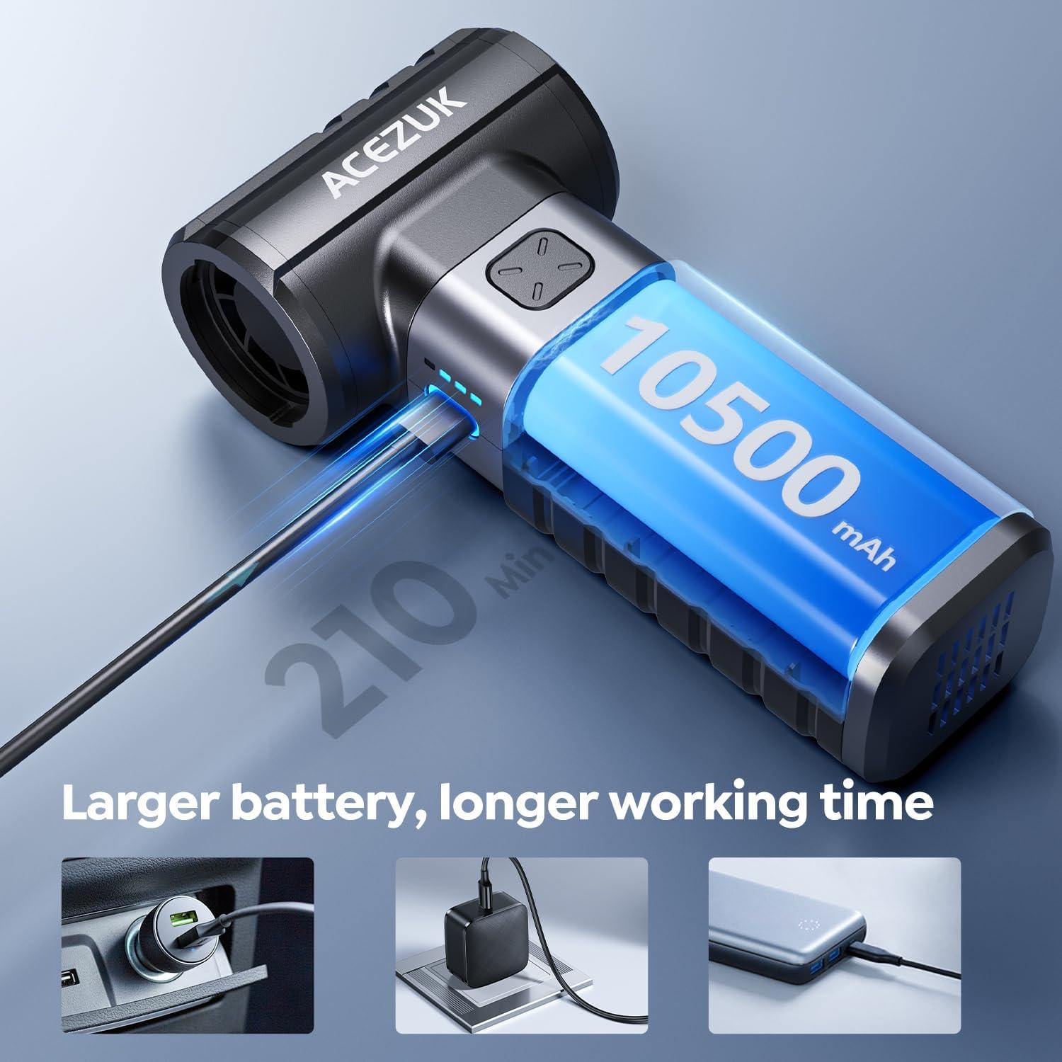 Soplador de Aire Comprimido ACEZUK AD100 300000 RPM Inalámbrico