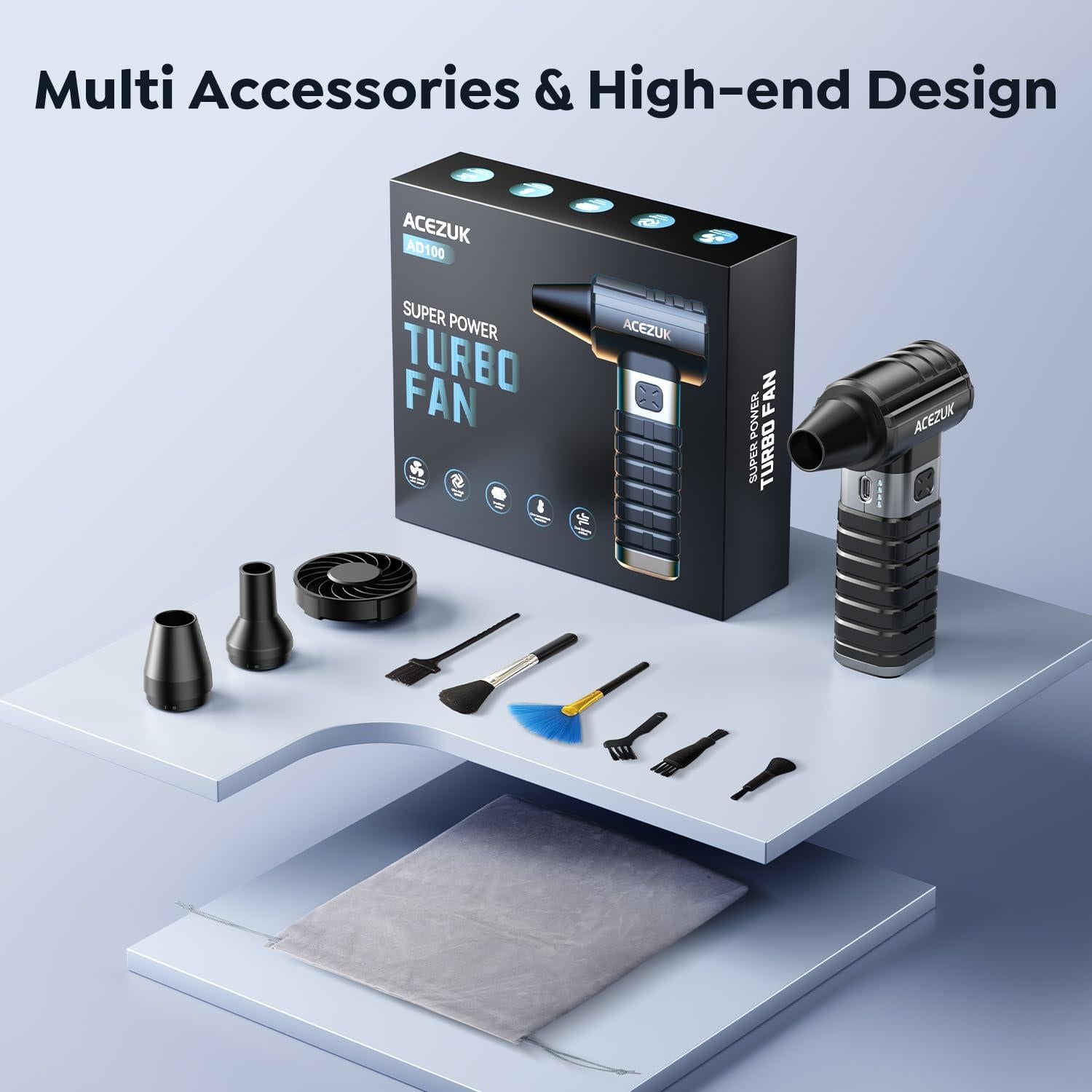 Soplador de Aire Comprimido ACEZUK AD100 300000 RPM Inalámbrico