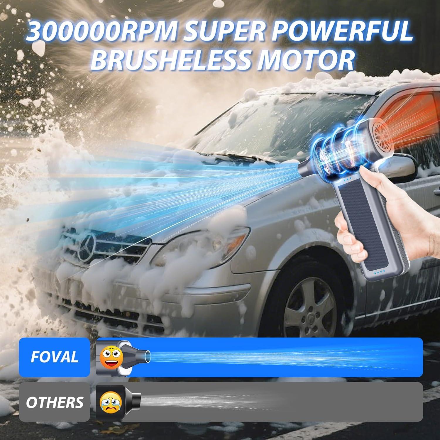 Soplador de Aire Comprimido FOVAL 300000 RPM Inalámbrico