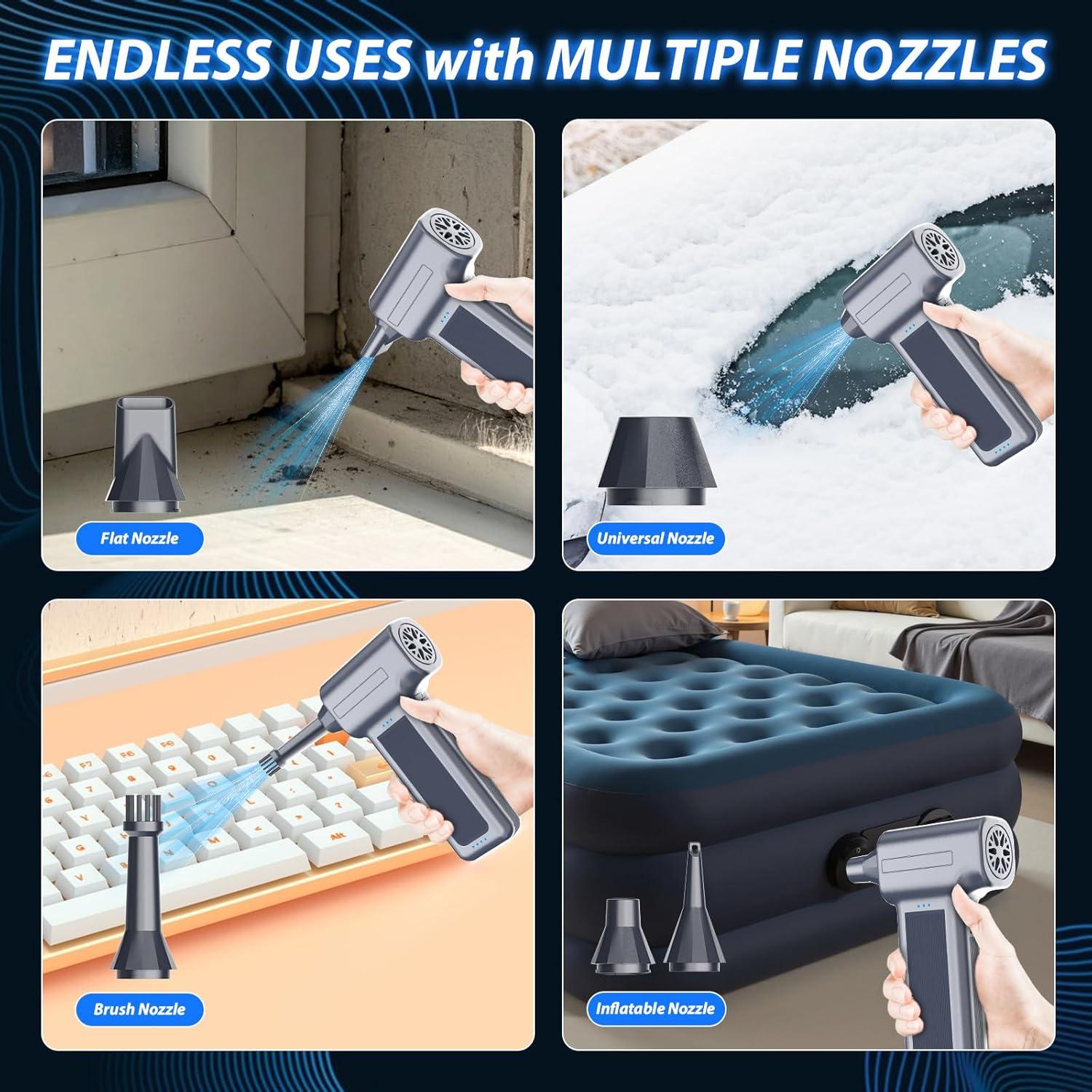 Soplador de Aire Comprimido FOVAL 300000 RPM Inalámbrico