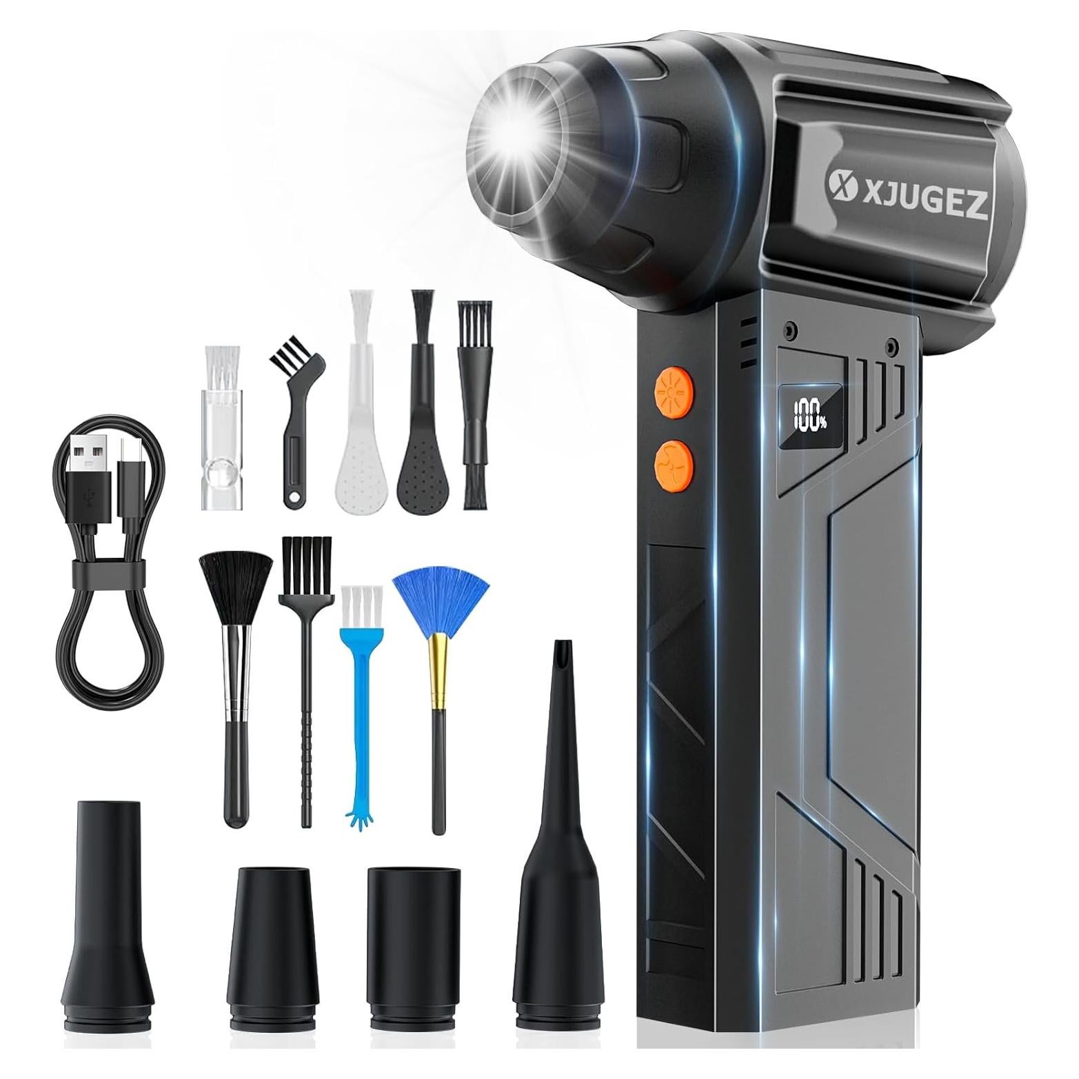 Soplador de Aire Comprimido XJUGEZ BL08 180000RPM con Linterna