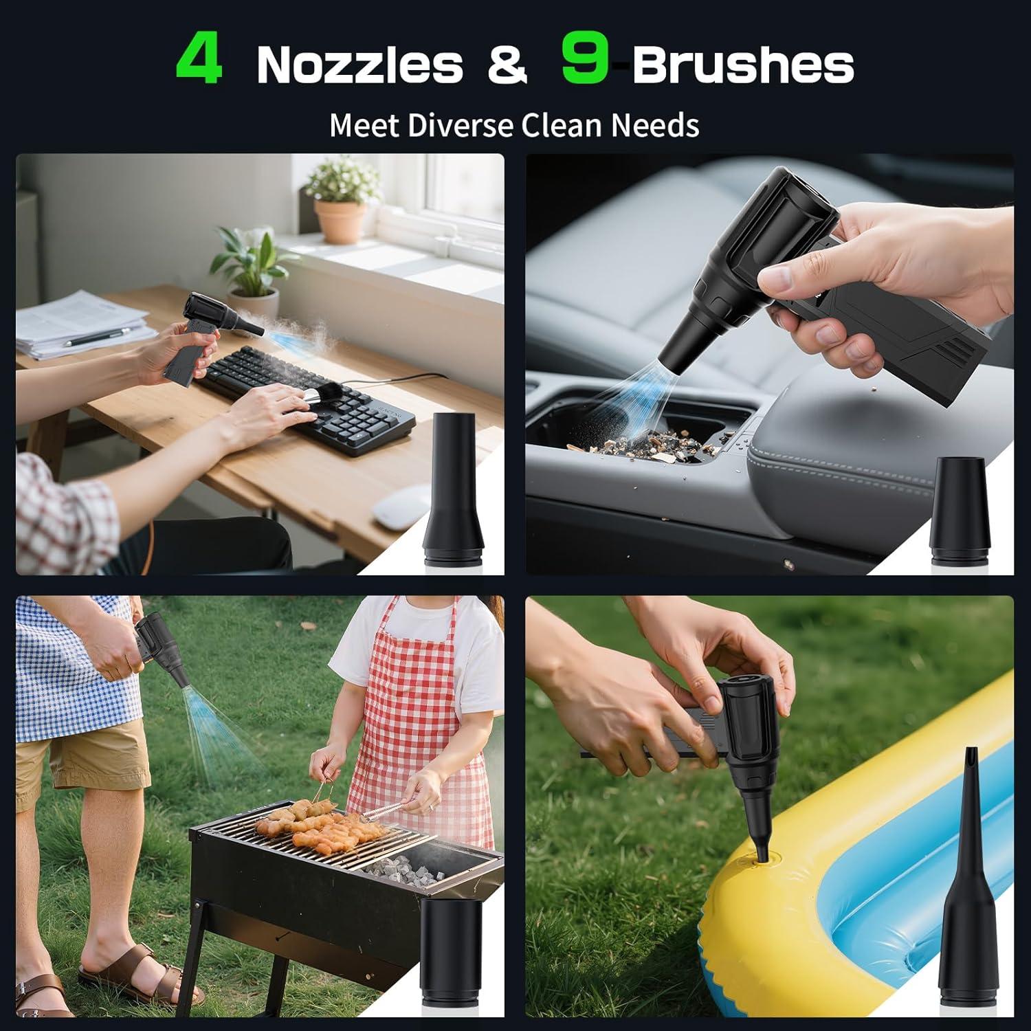 Soplador de Aire Comprimido XJUGEZ BL08 180000RPM con Linterna