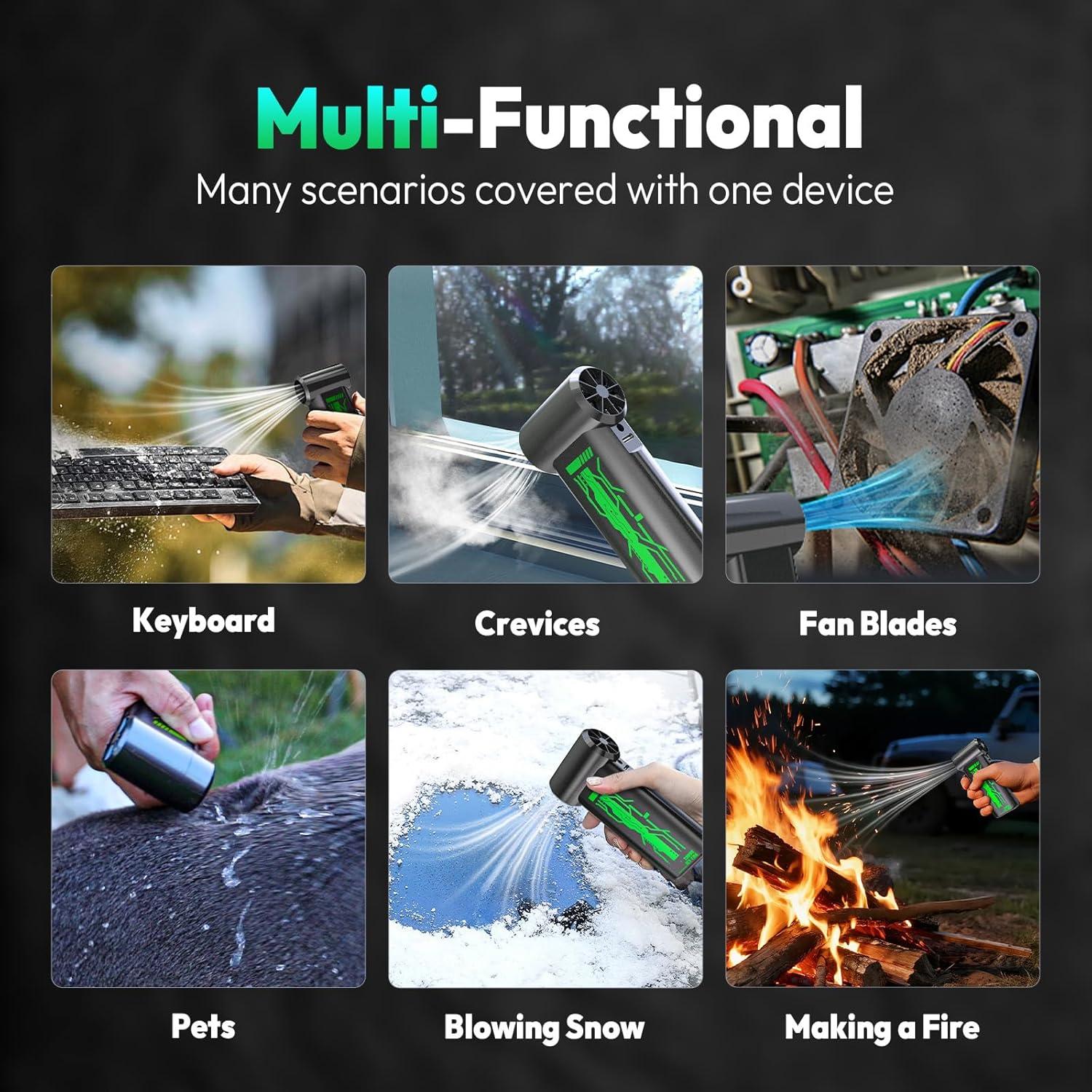 Soplador de Aire Comprimido Hipappy F18 4 Velocidades 241.5g