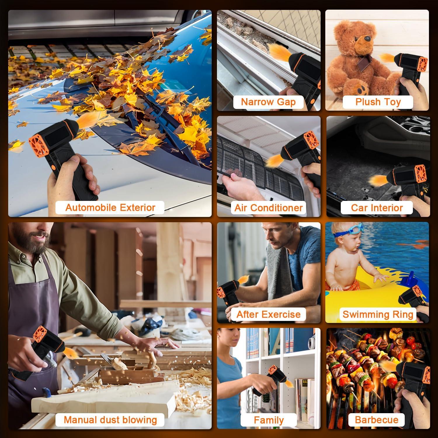 Soplador de Aire Eléctrico JNBGTU F31 PRO 140000 RPM 3 Velocidades