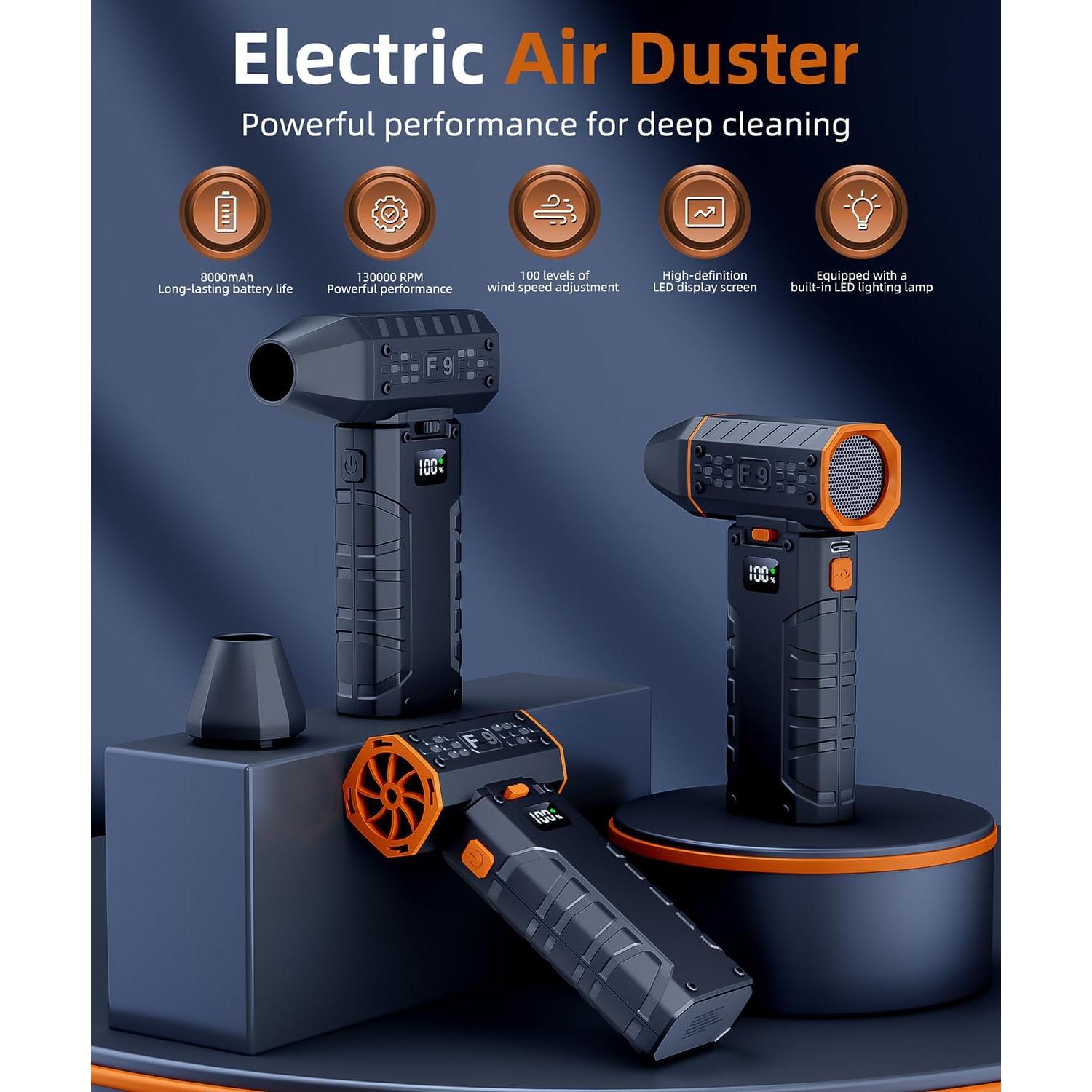 Soplador de Aire Comprimido NTEEWAHY F-9 130,000 RPM Recargable