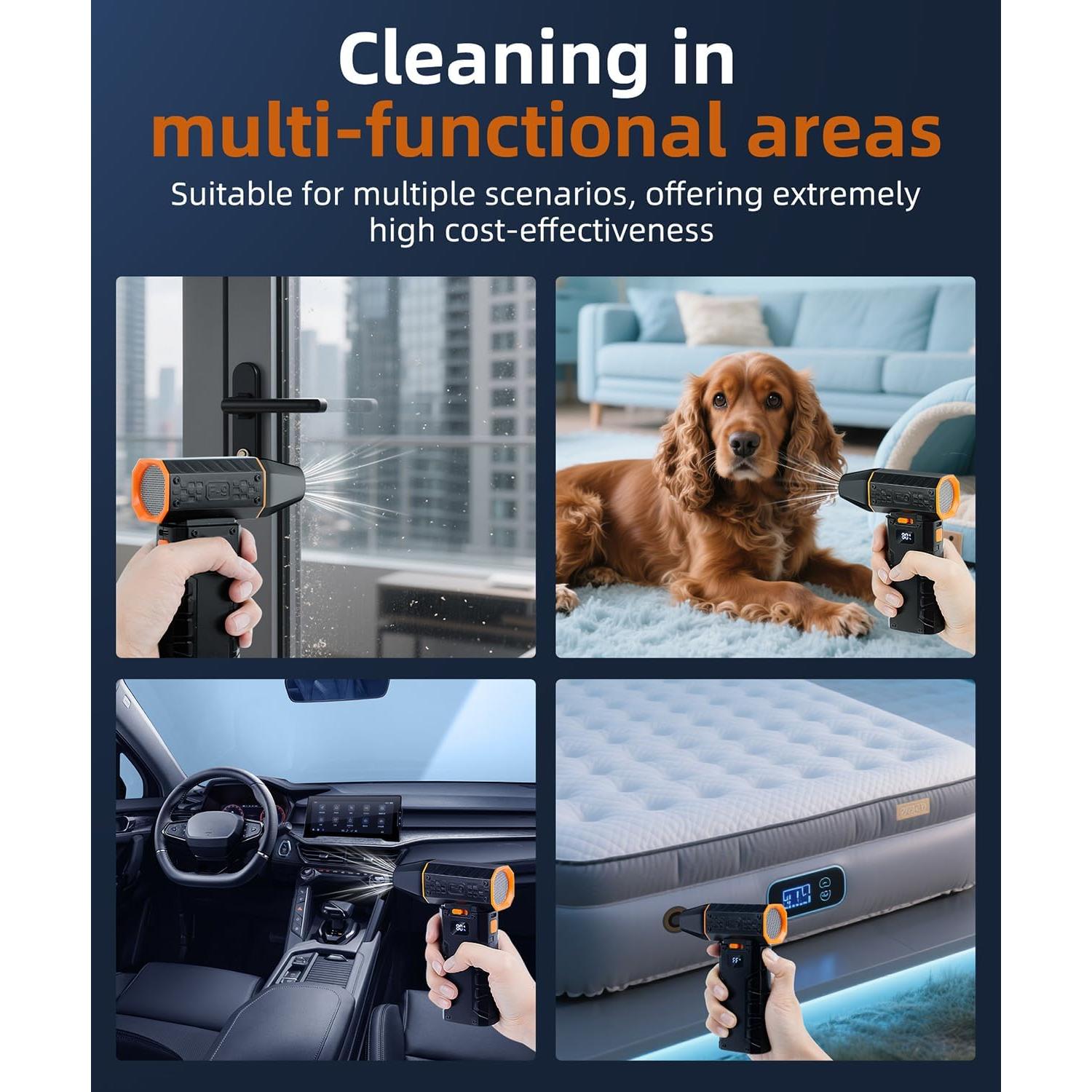 Soplador de Aire Comprimido NTEEWAHY F-9 130,000 RPM Recargable