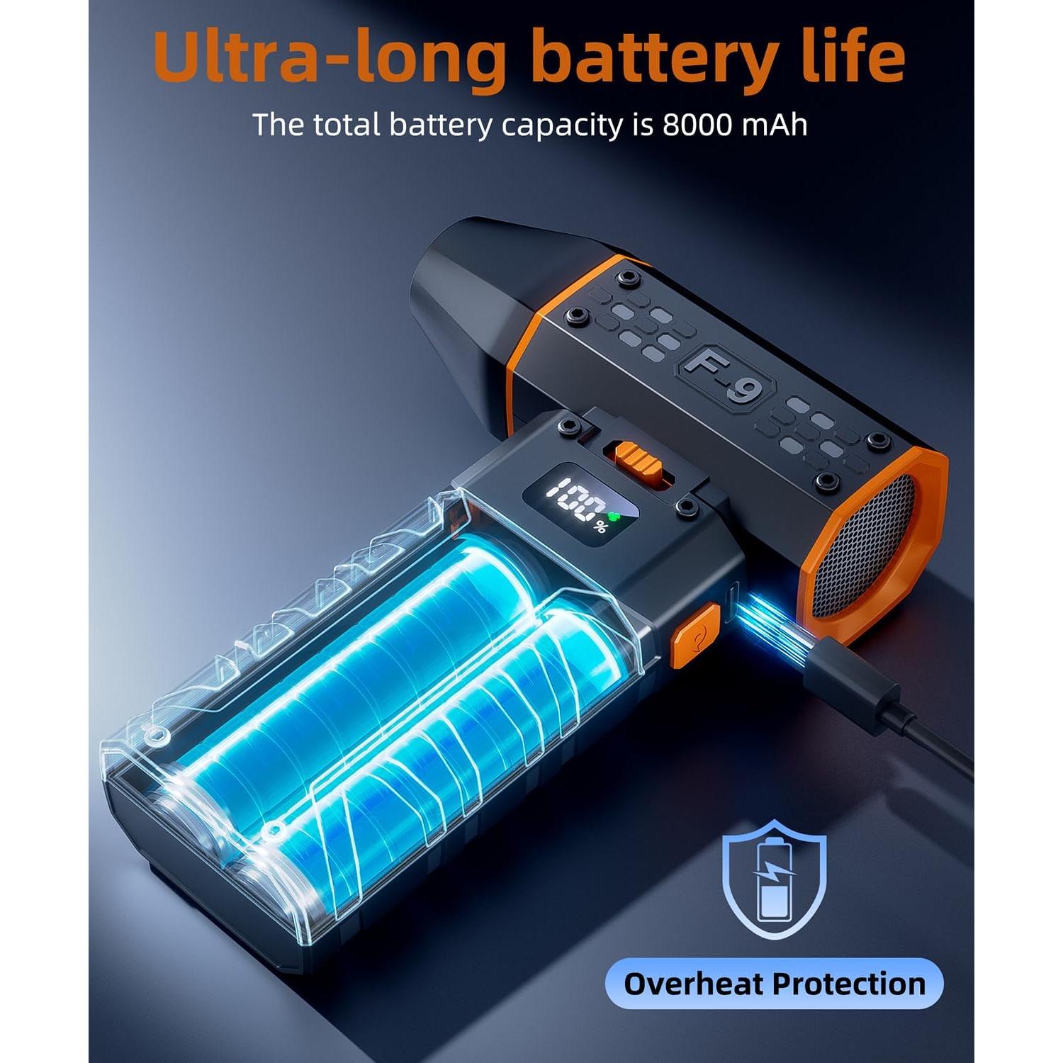 Soplador de Aire Comprimido NTEEWAHY F-9 130,000 RPM Recargable