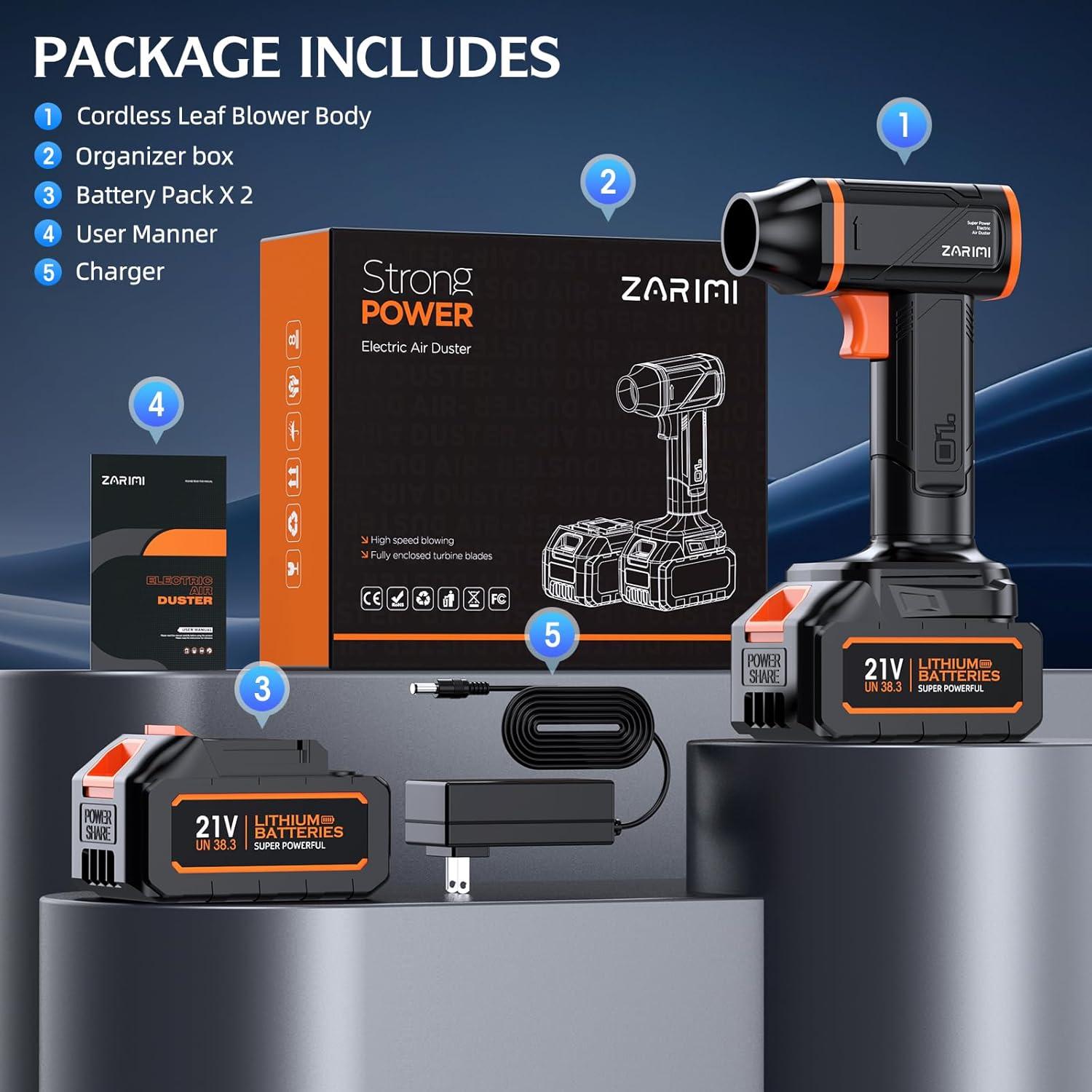 Soplador de Aire Comprimido Eléctrico ZARIMI A333 33,000 RPM
