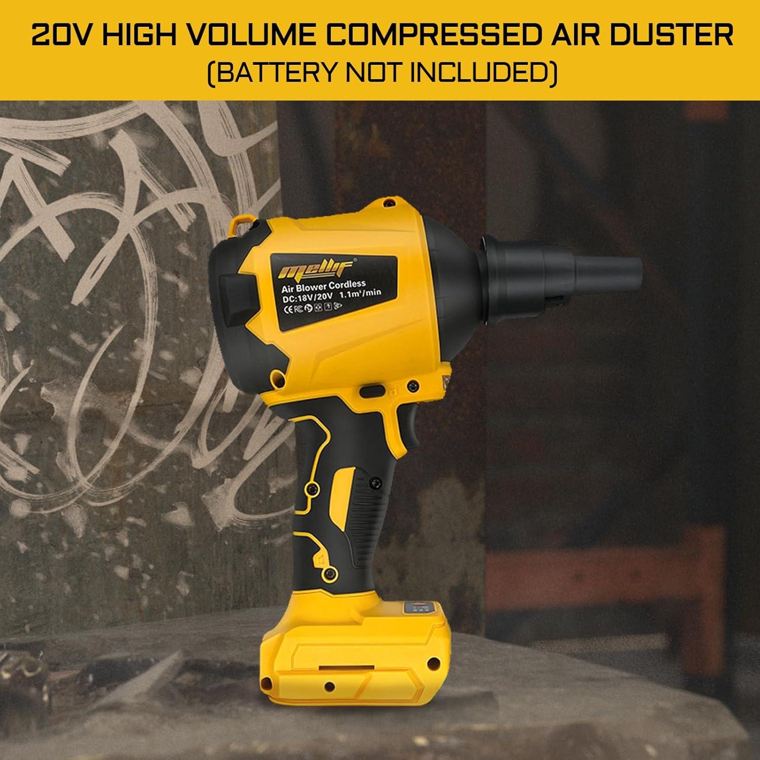 Soplador de Aire Inalámbrico Mellif 20V MAX 50,000 RPM Luz LED