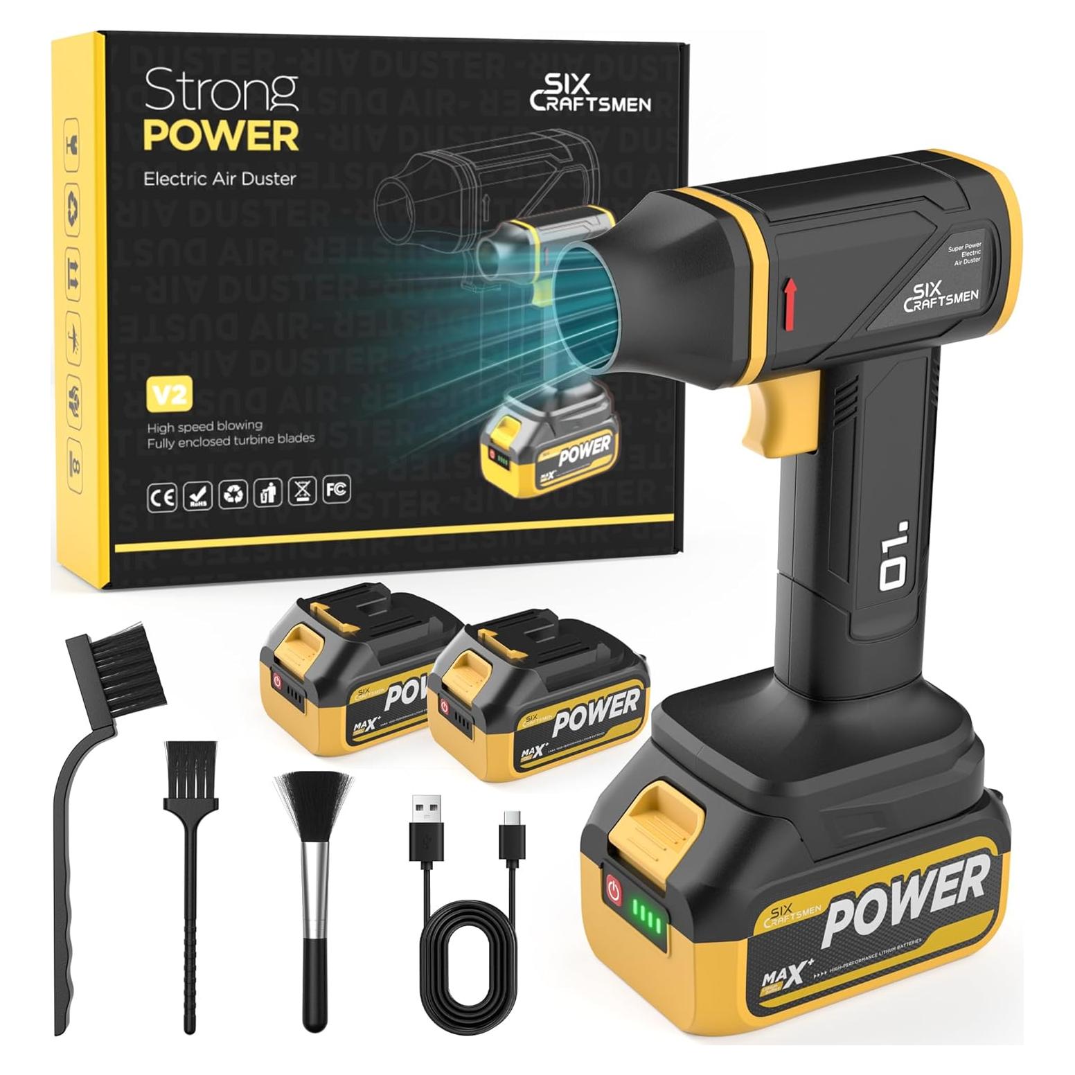 Soplador de Aire Comprimido 215W SIX CRAFTSMEN 180000 RPM