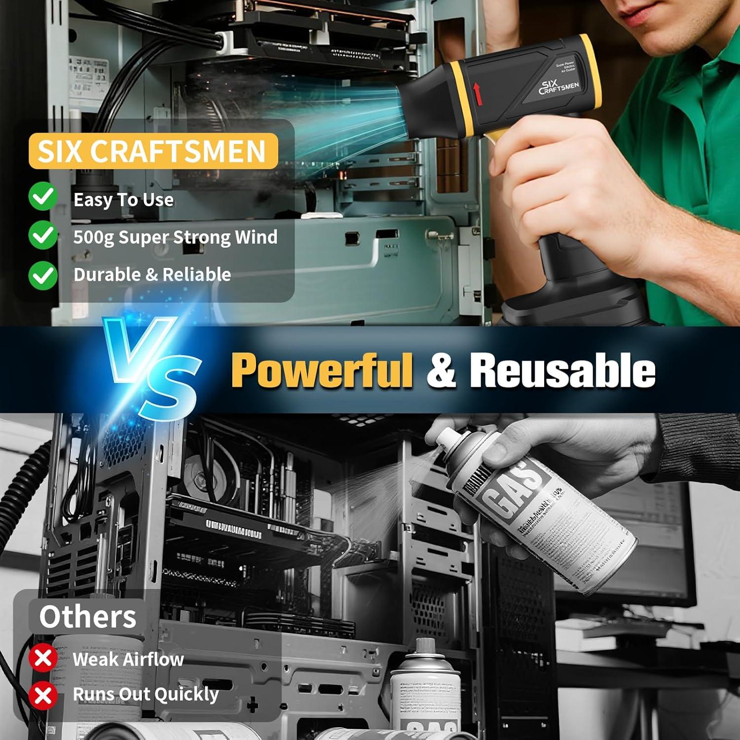 Soplador de Aire Comprimido 215W SIX CRAFTSMEN 180000 RPM