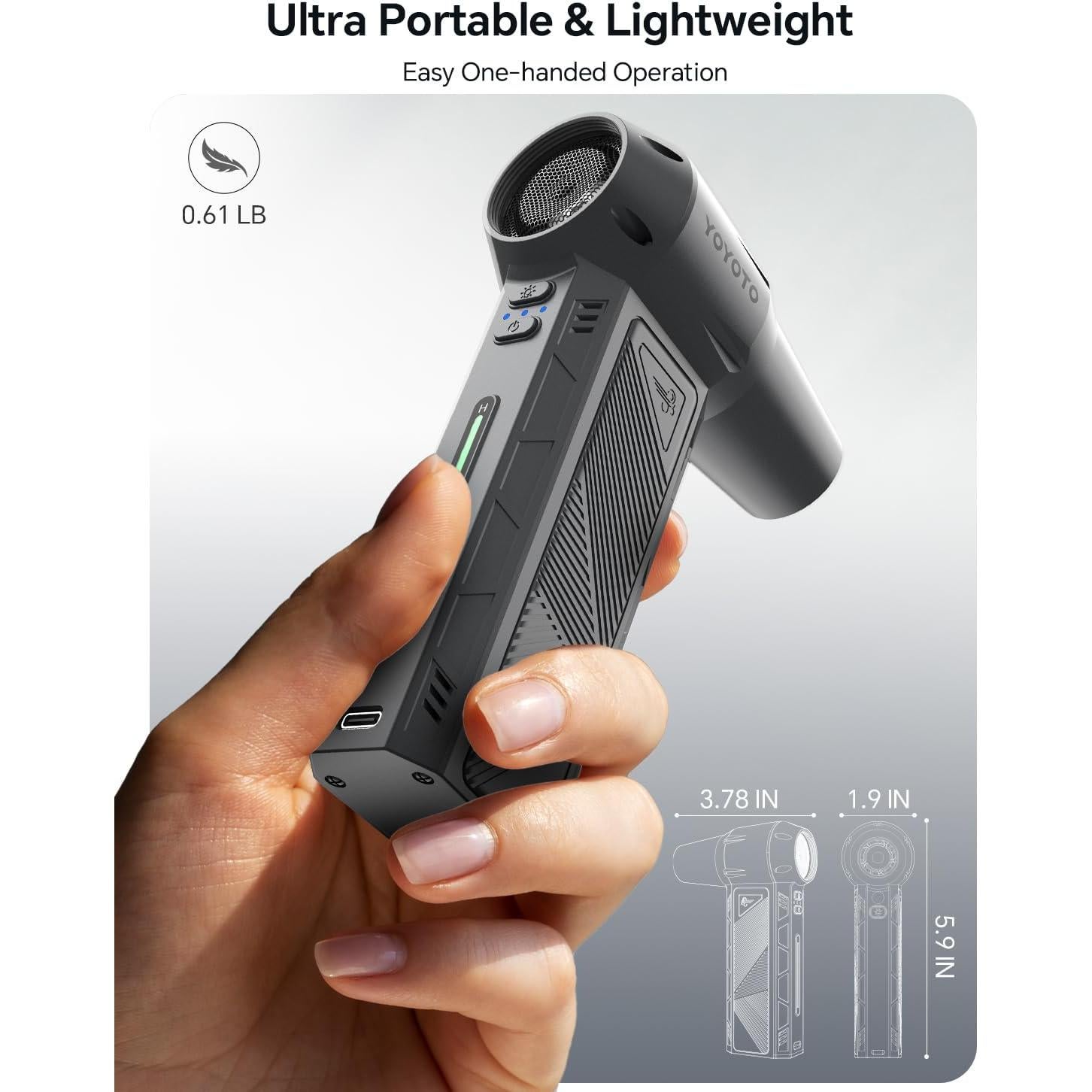 Soplador de Aire Comprimido Yoyoto B03 300000RPM Recargable