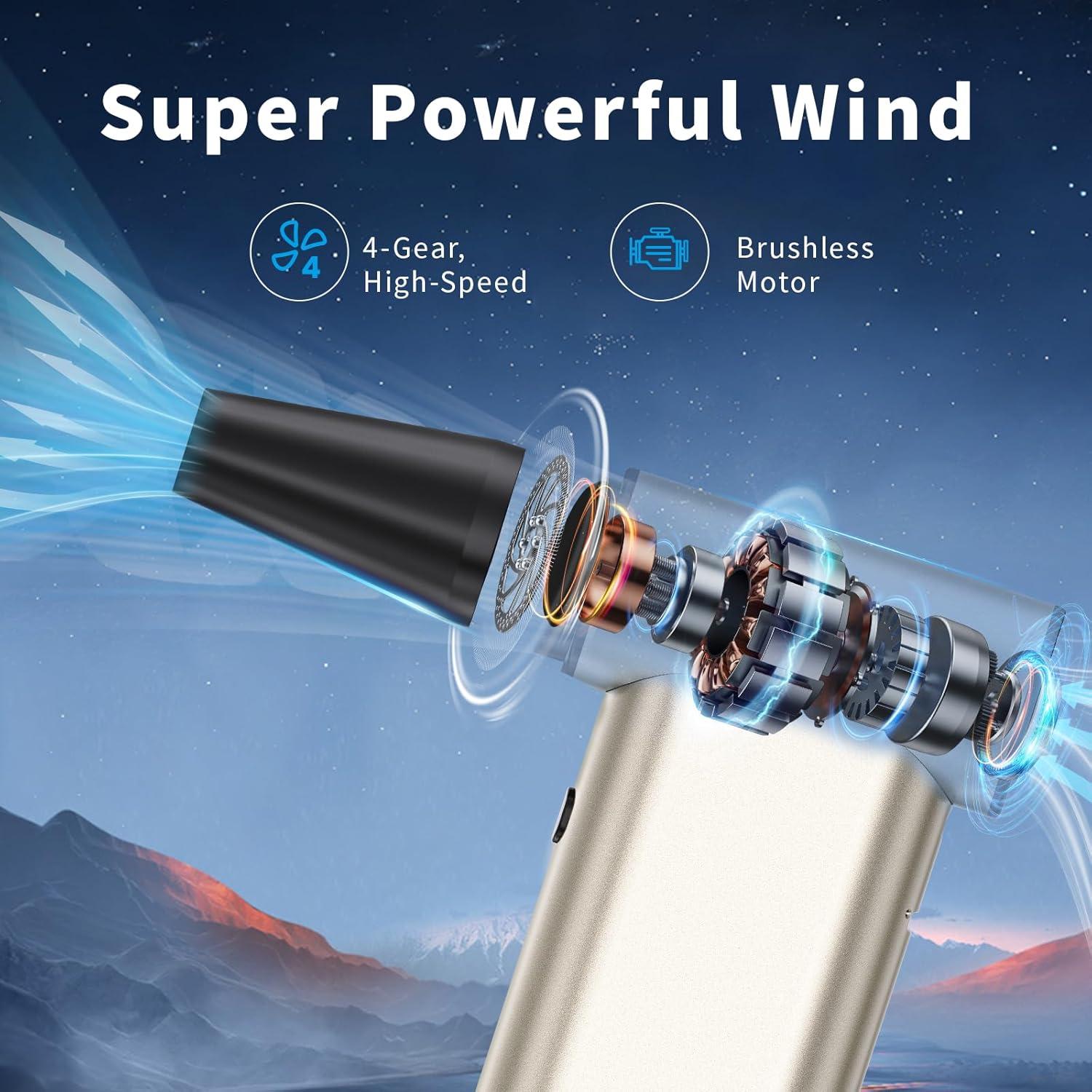 Soplador de Aire Comprimido Rckskaya 300000RPM Recargable