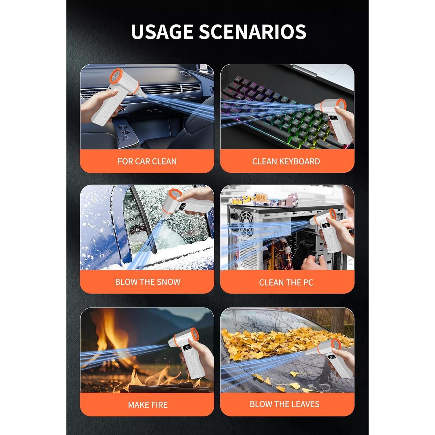 Soplador de Aire Eléctrico Aicevoos AS-S50 130000 RPM Gris