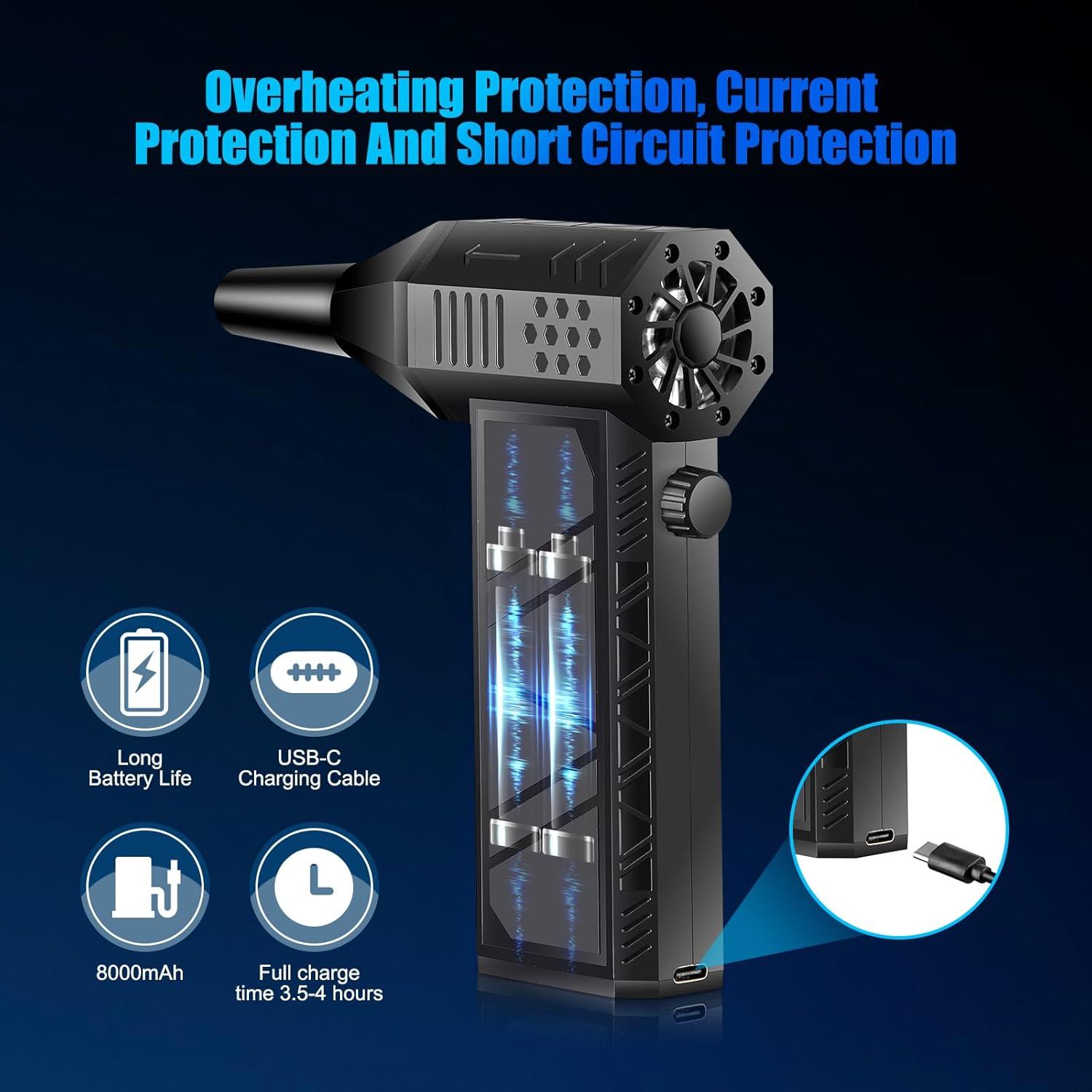 Soplador de Aire Comprimido Cub Tik 130000 RPM Recargable