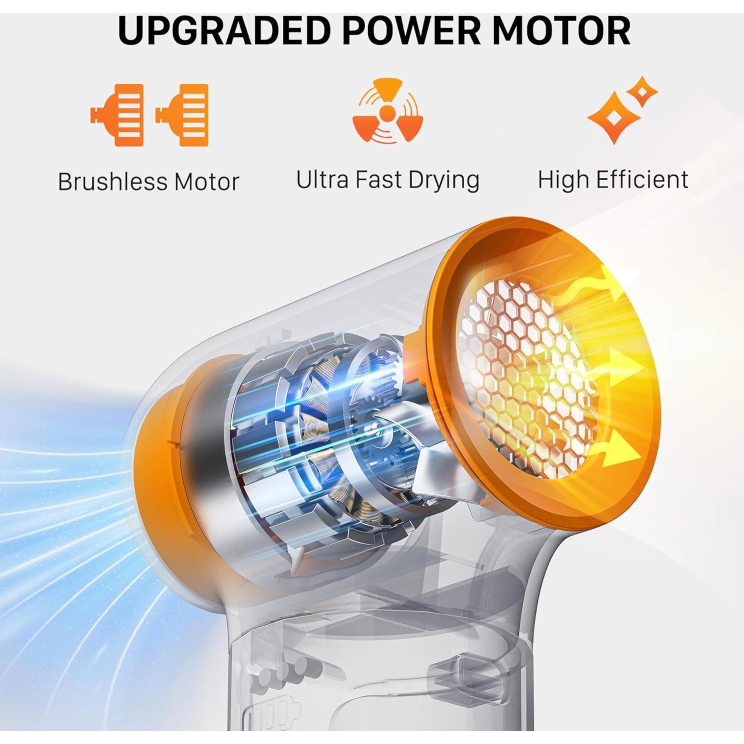 Soplador de Aire Eléctrico MOTOBEE Inalámbrico 280000RPM Negro